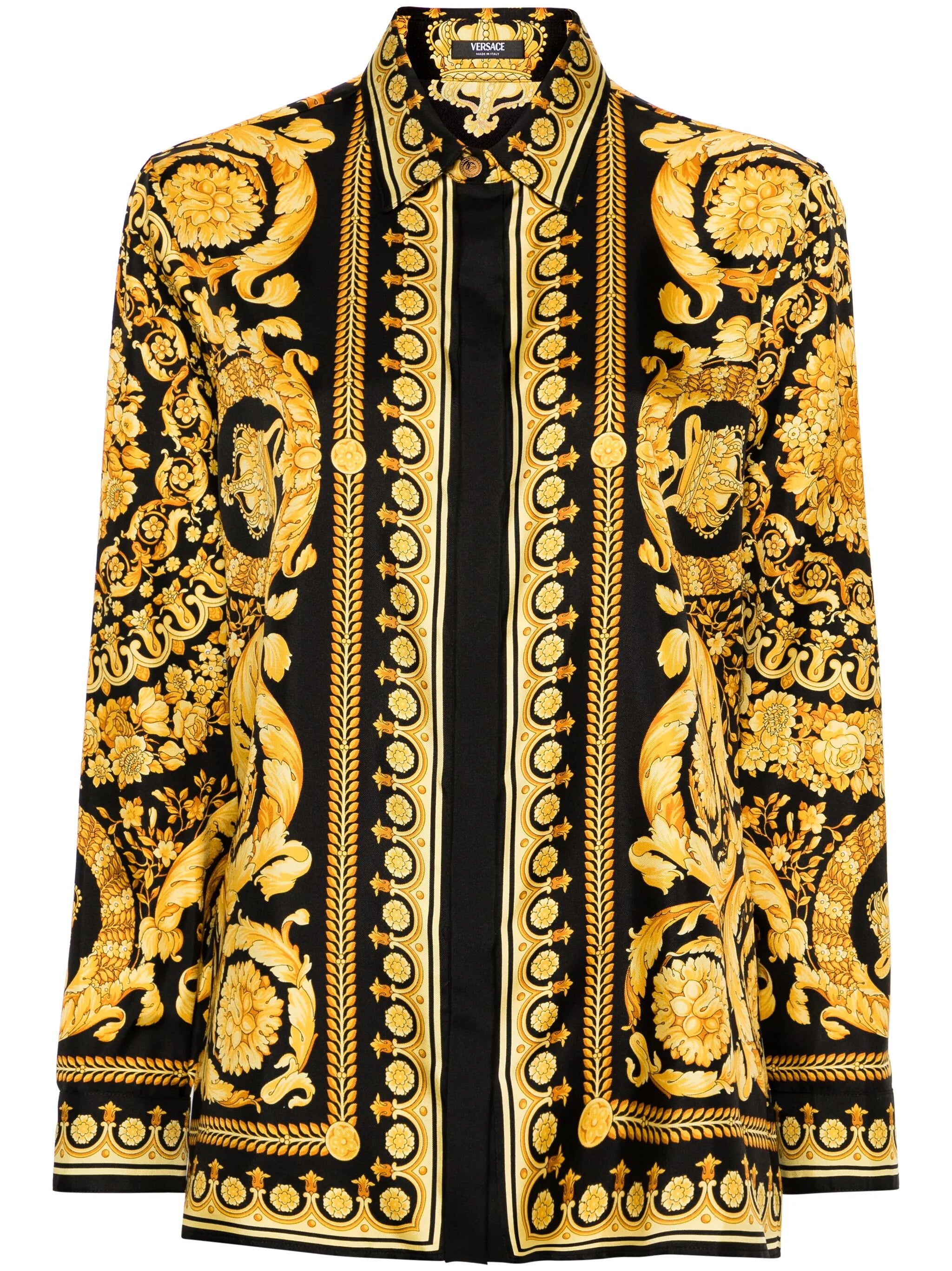 Heritage Barocco-print silk shirt