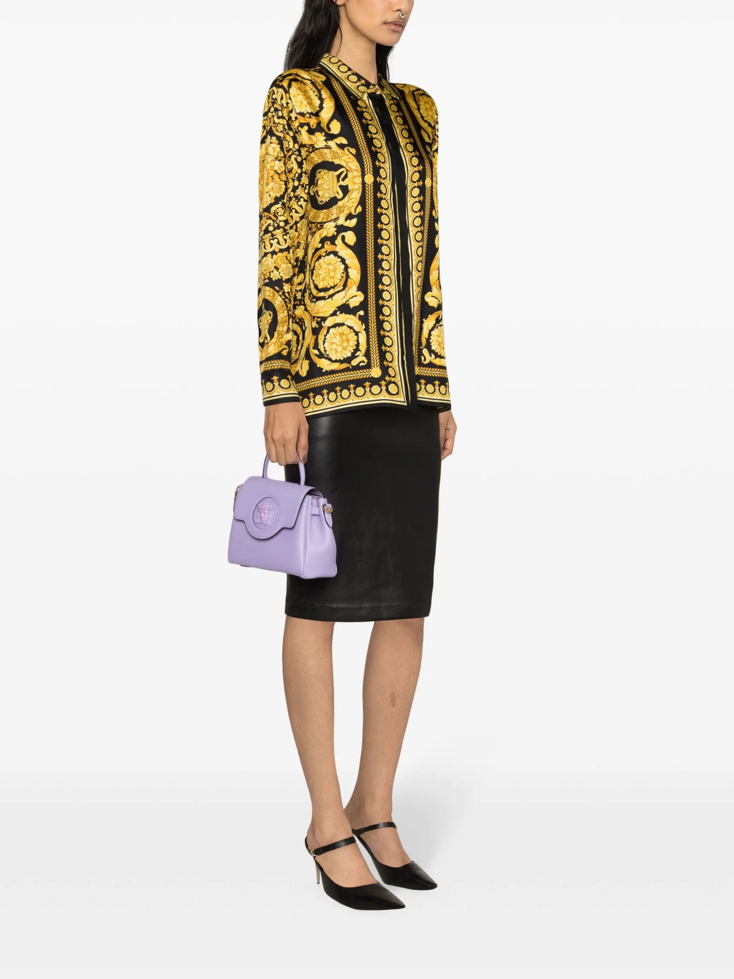 Heritage Barocco-print silk shirt