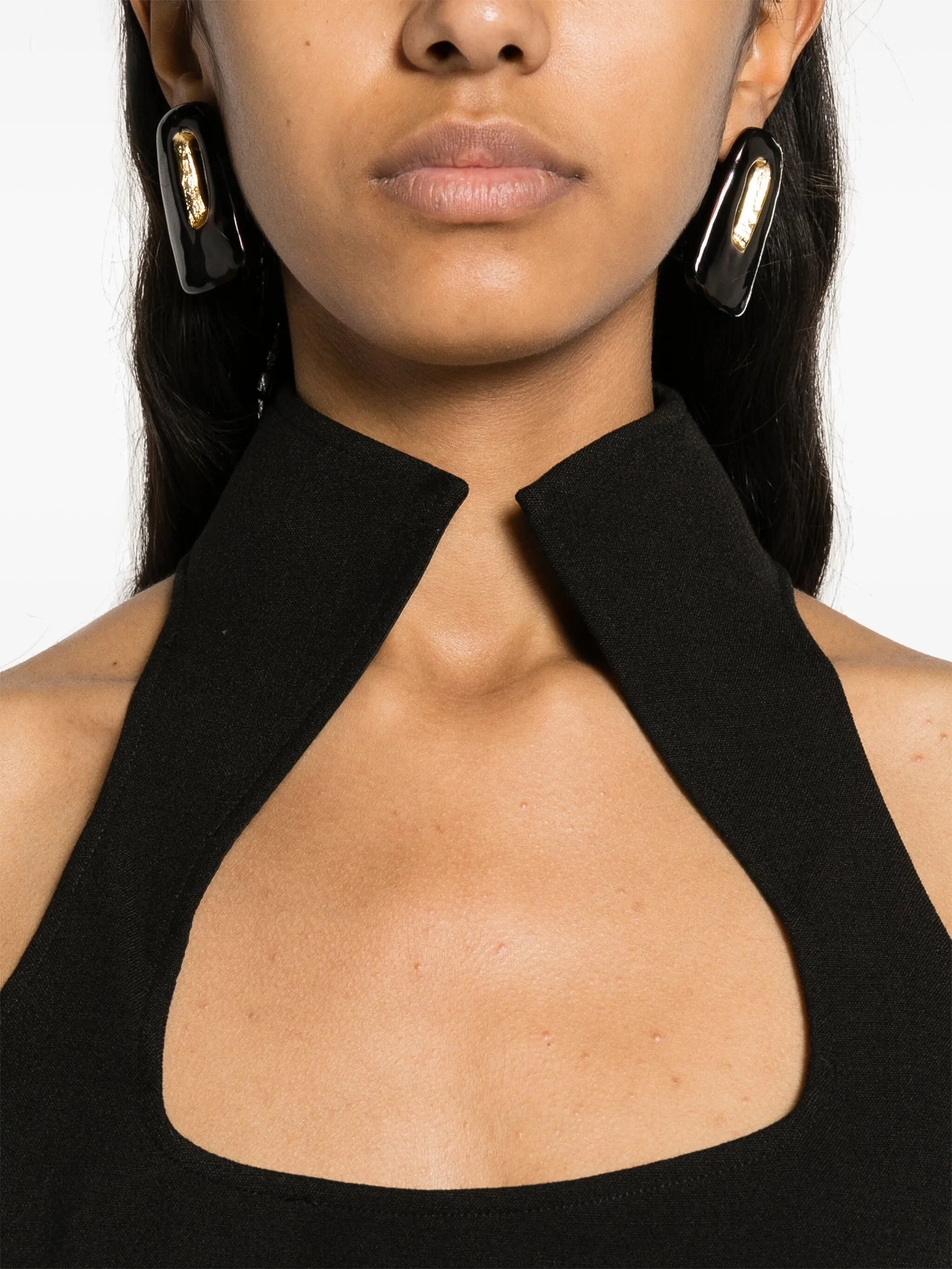 Akaia high-collar minidress