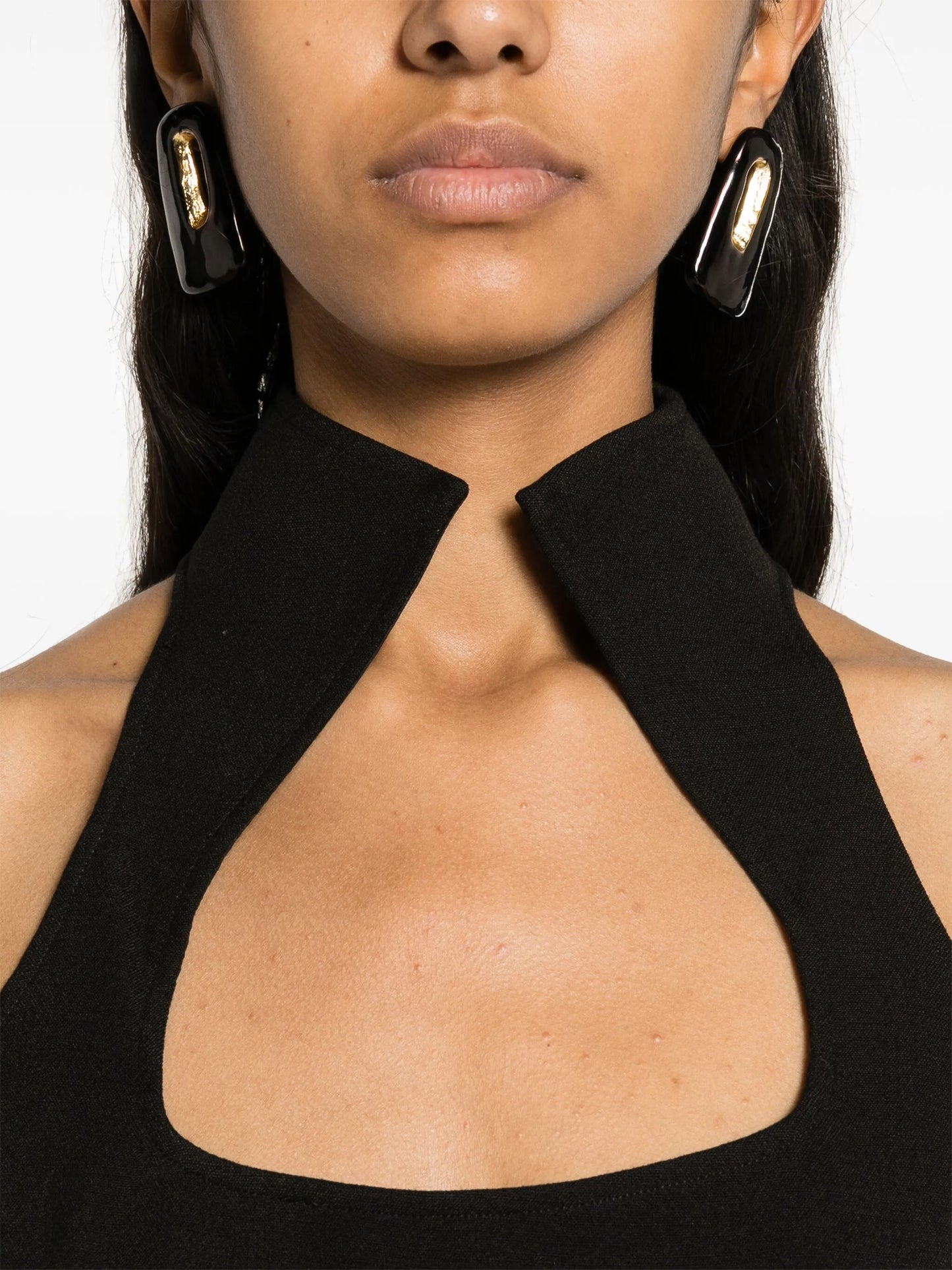 Akaia high-collar minidress