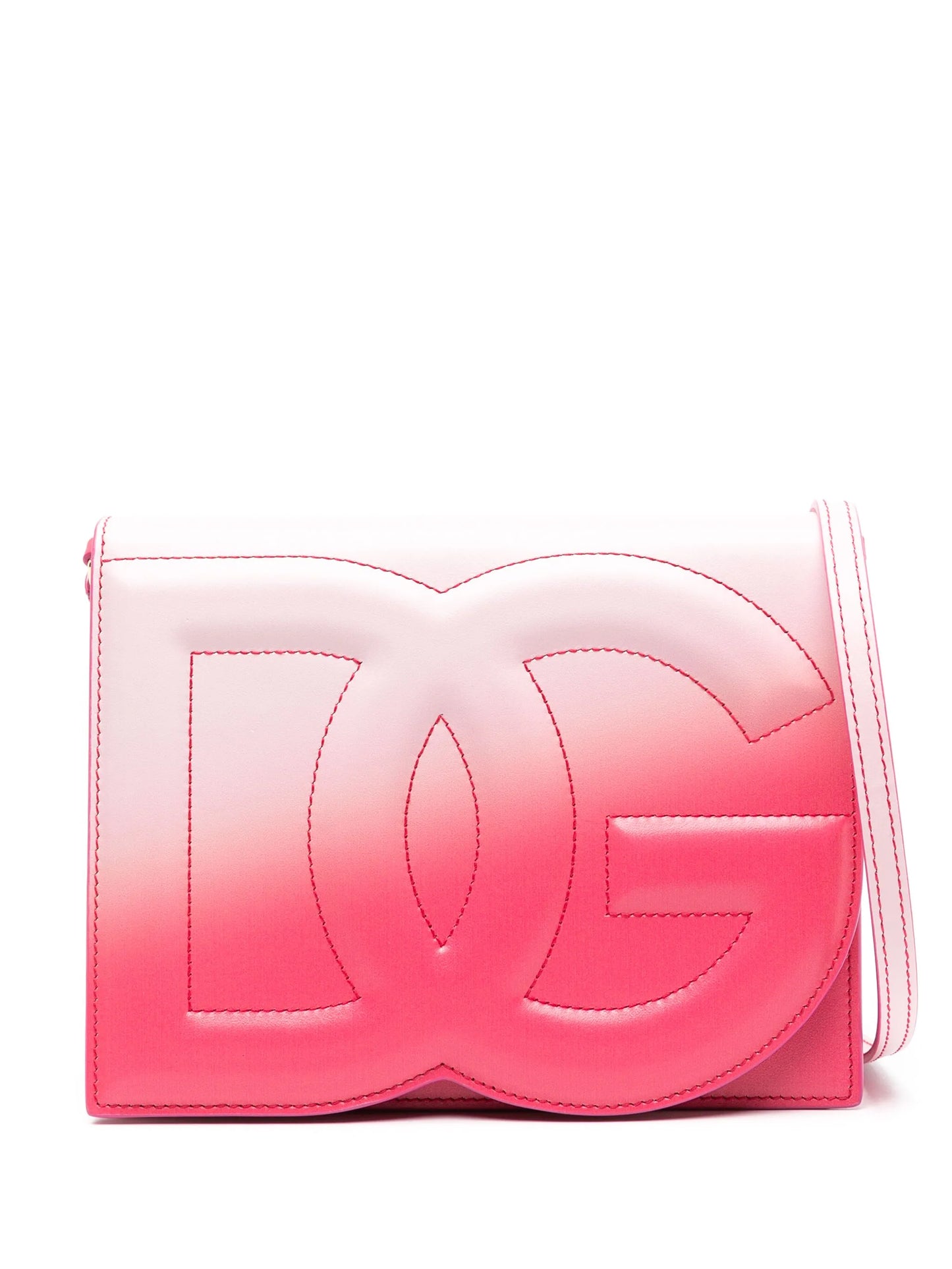 logo-embroidered leather crossbody bag