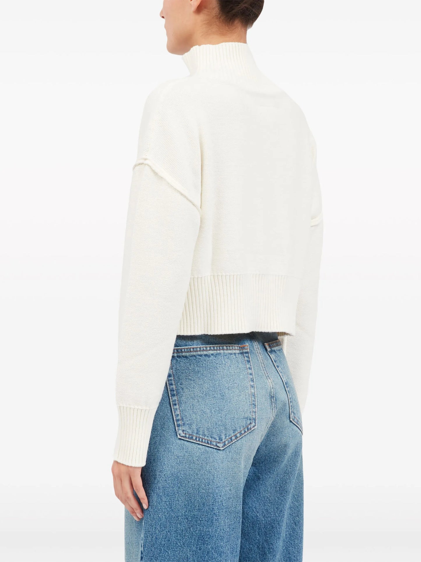 high-neck cut-out jumper
