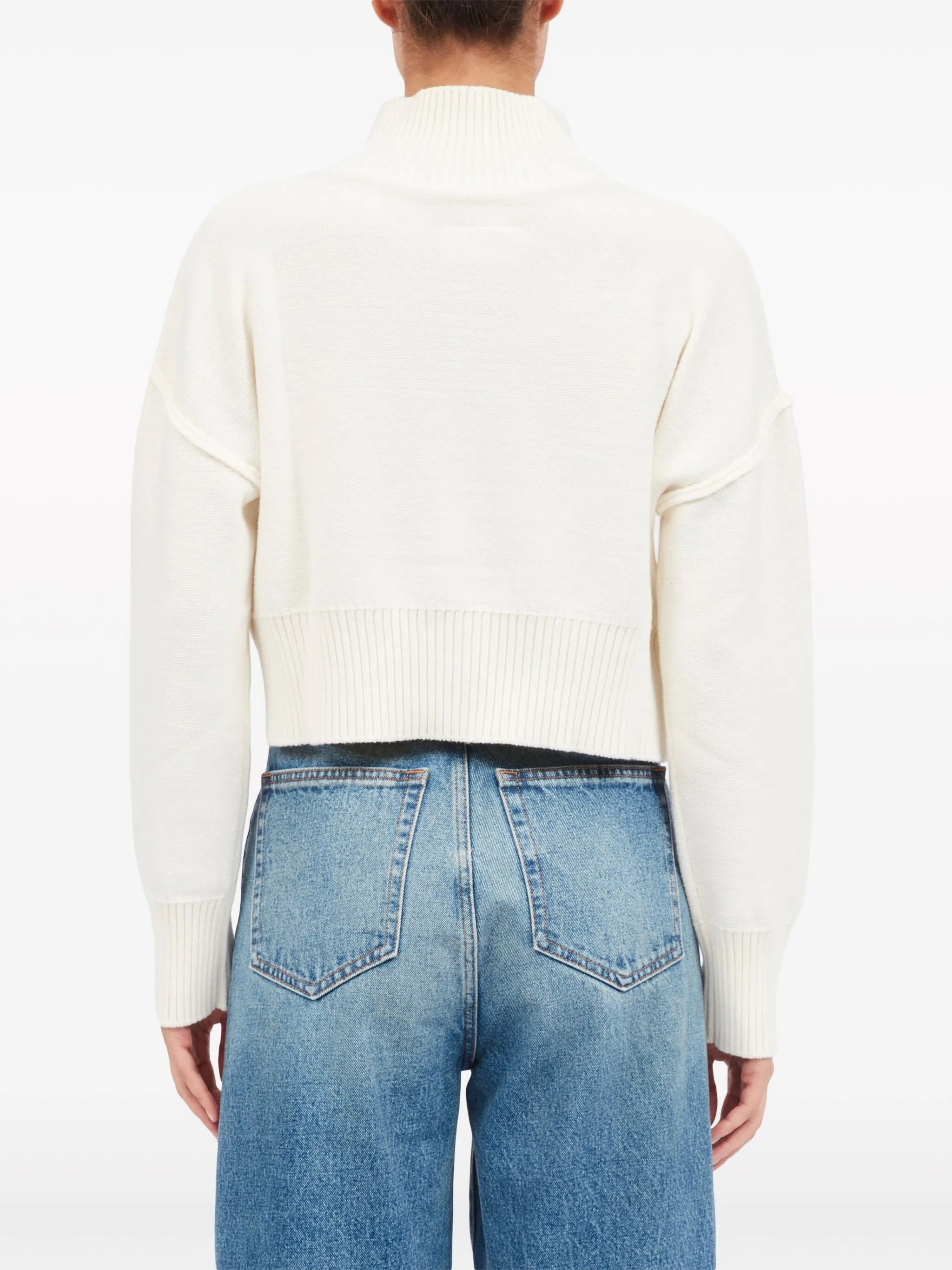 high-neck cut-out jumper