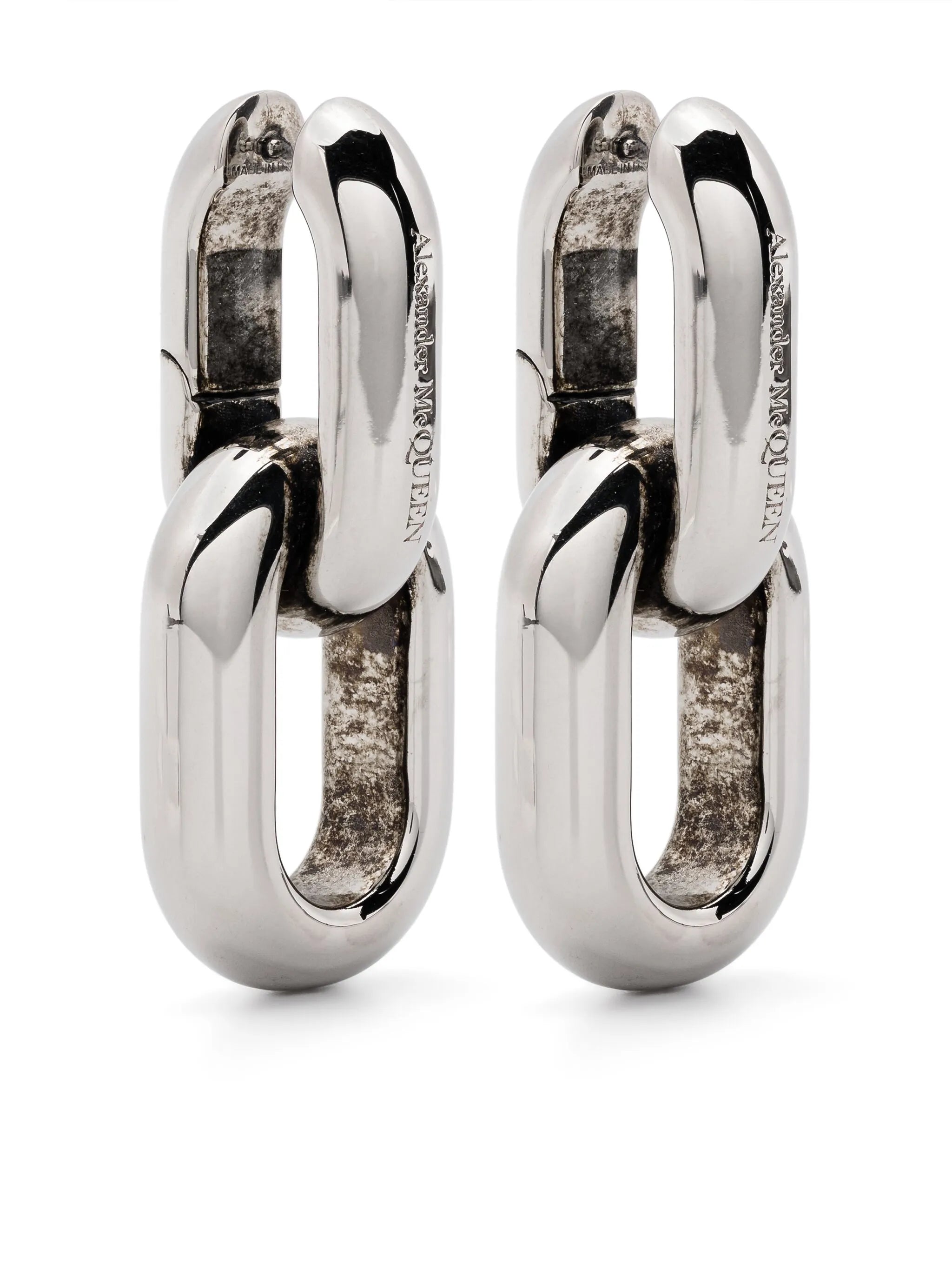 Peak chain-link drop earrings