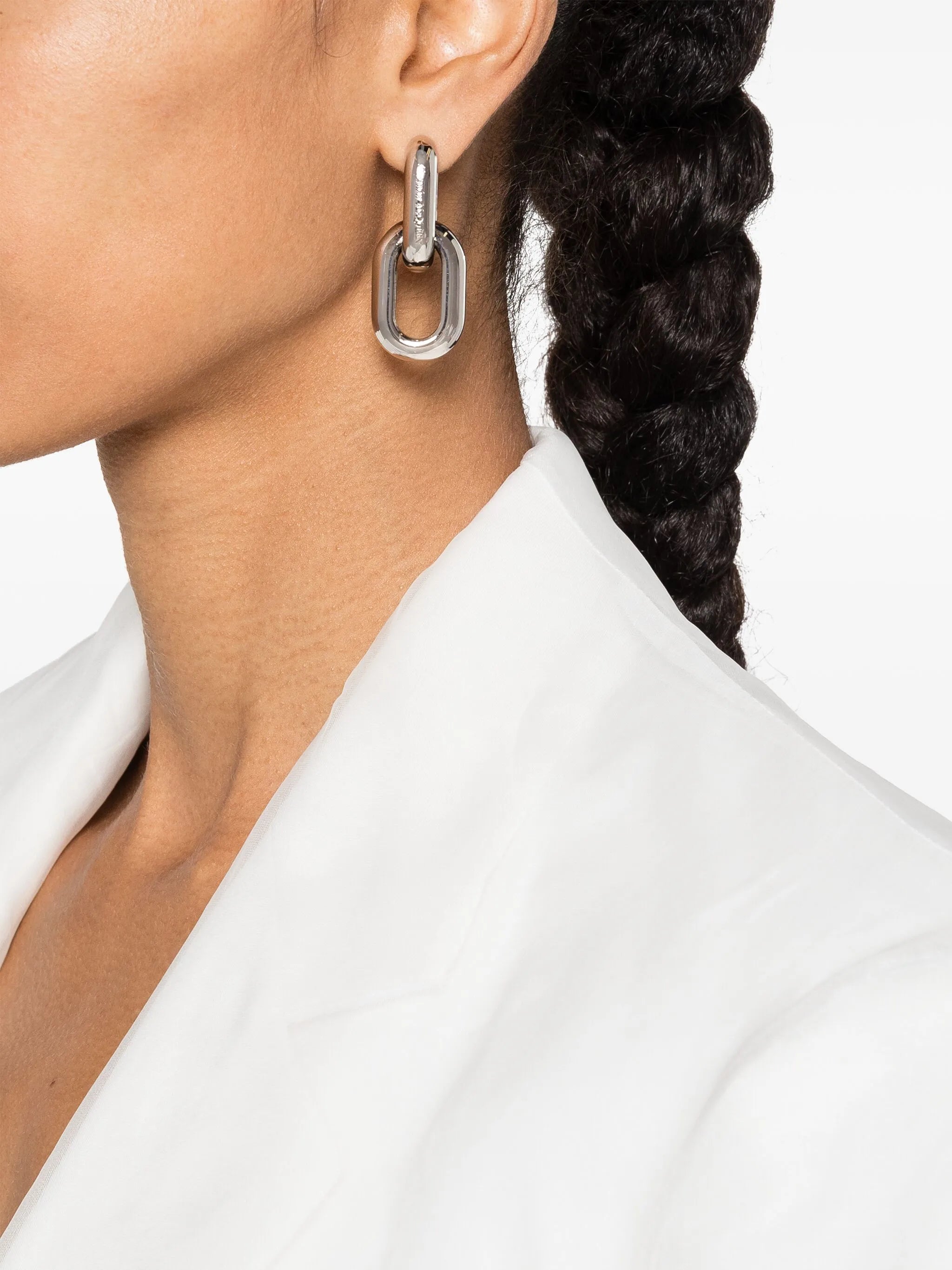 Peak chain-link drop earrings