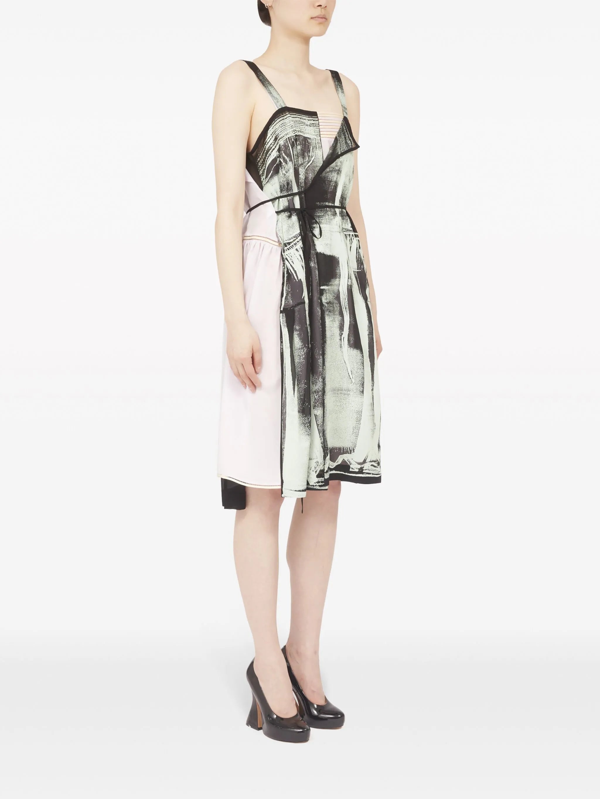 Freeze-frame silk dress