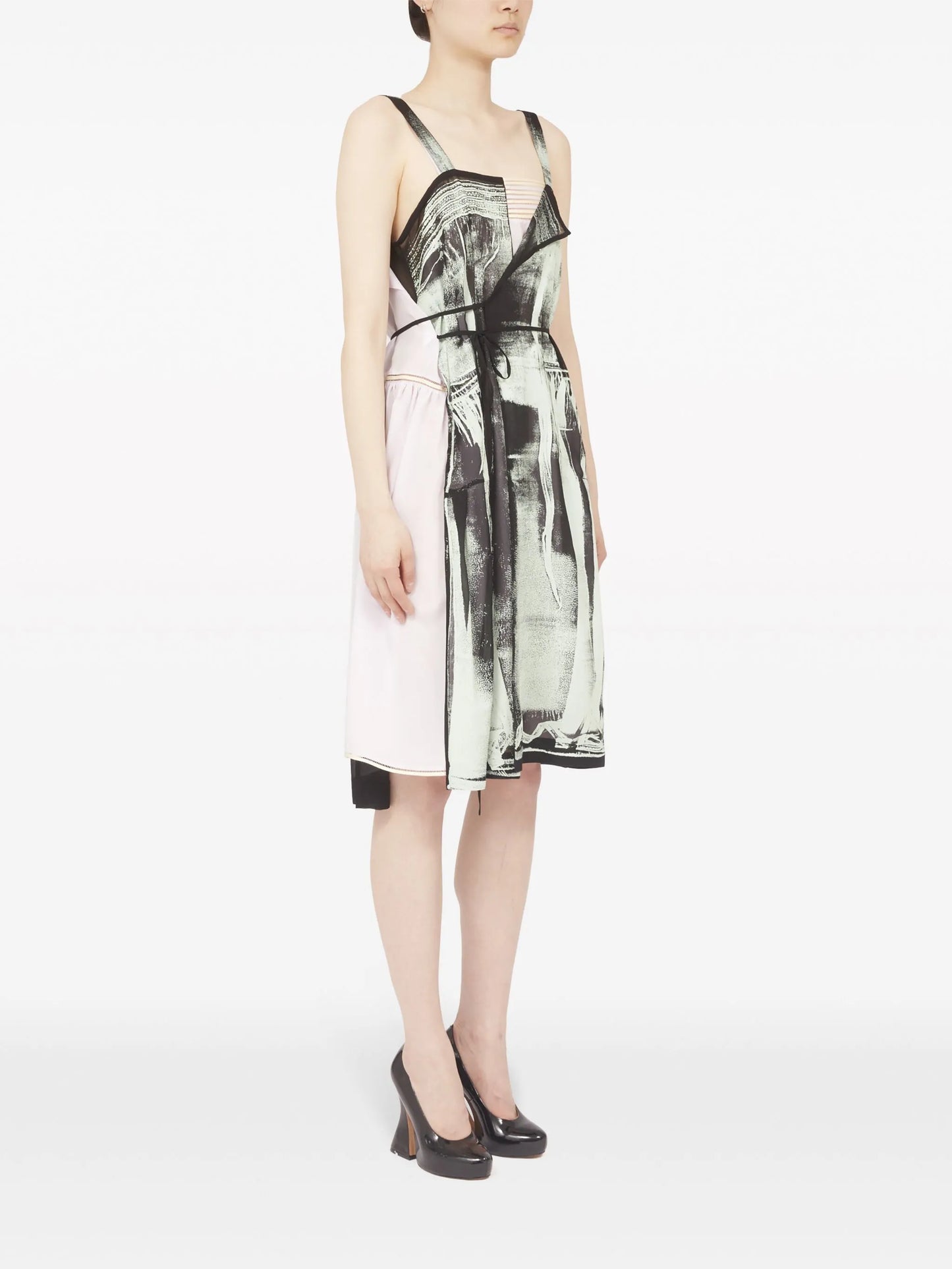 Freeze-frame silk dress