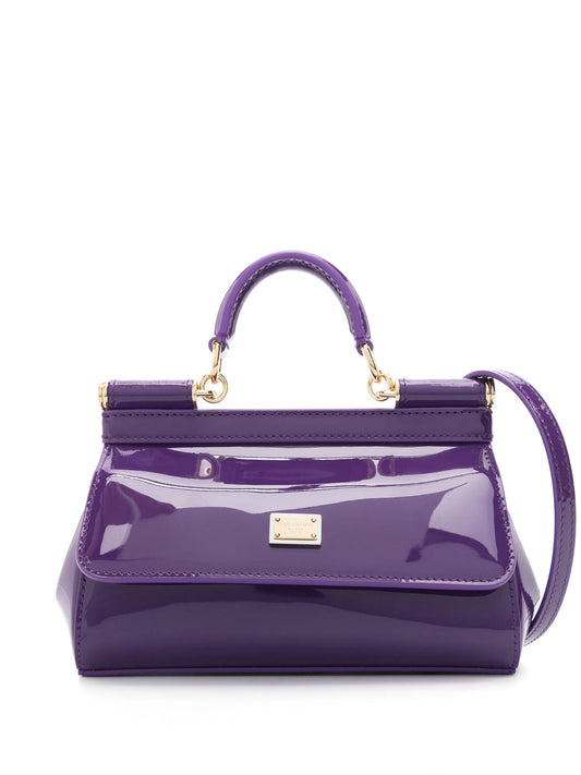 small Sicily patent-leather tote bag