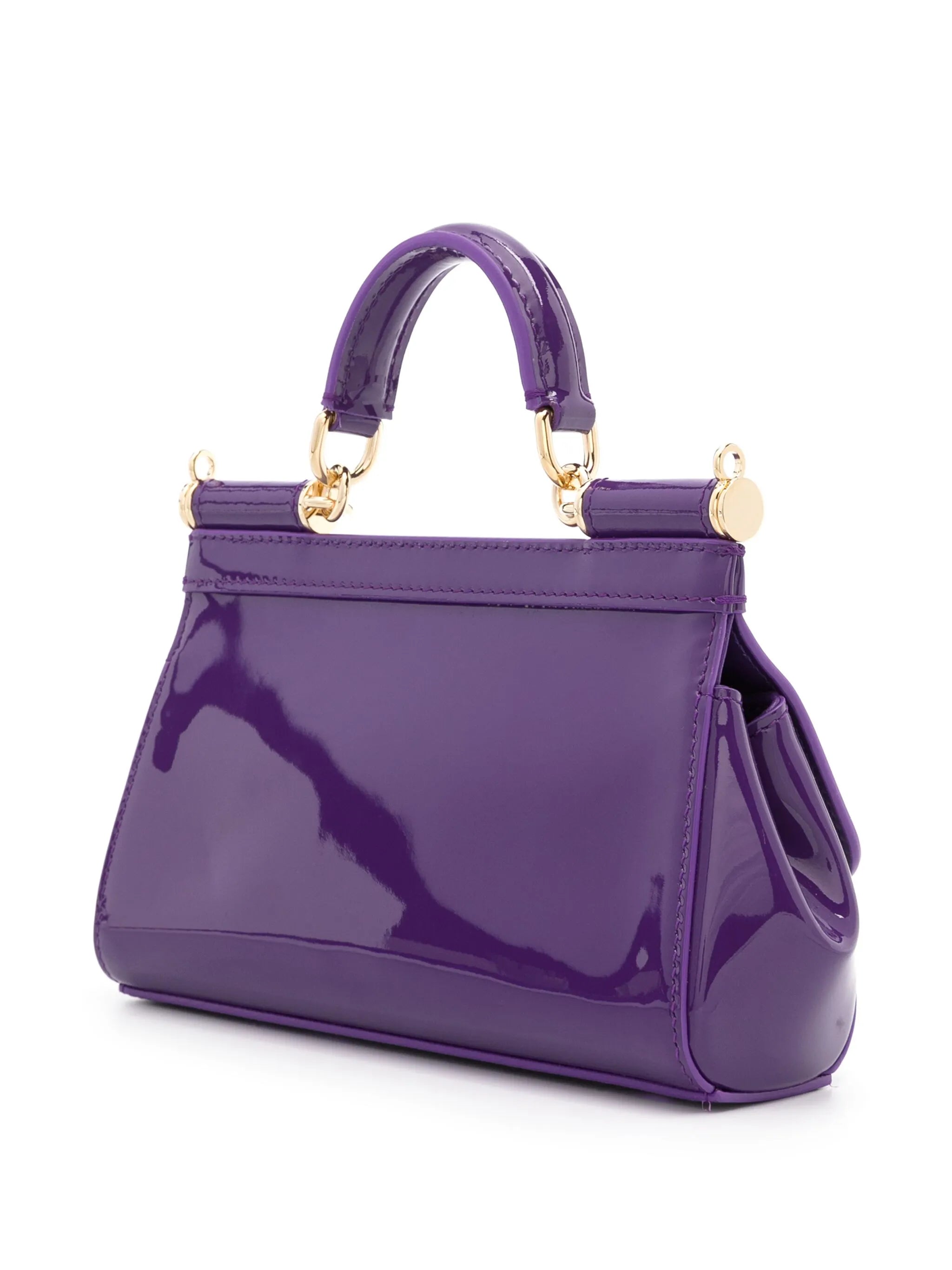 small Sicily patent-leather tote bag