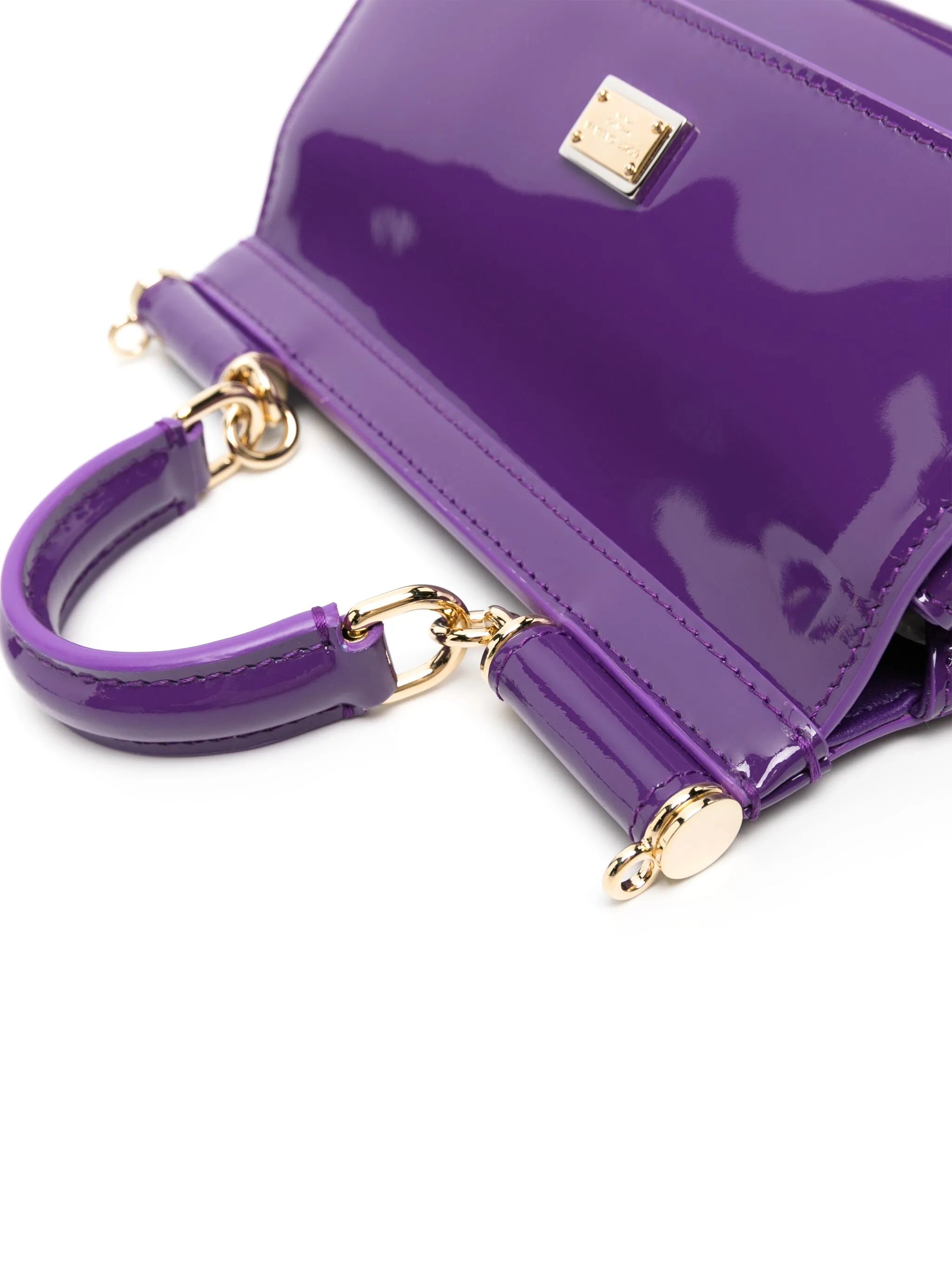 small Sicily patent-leather tote bag