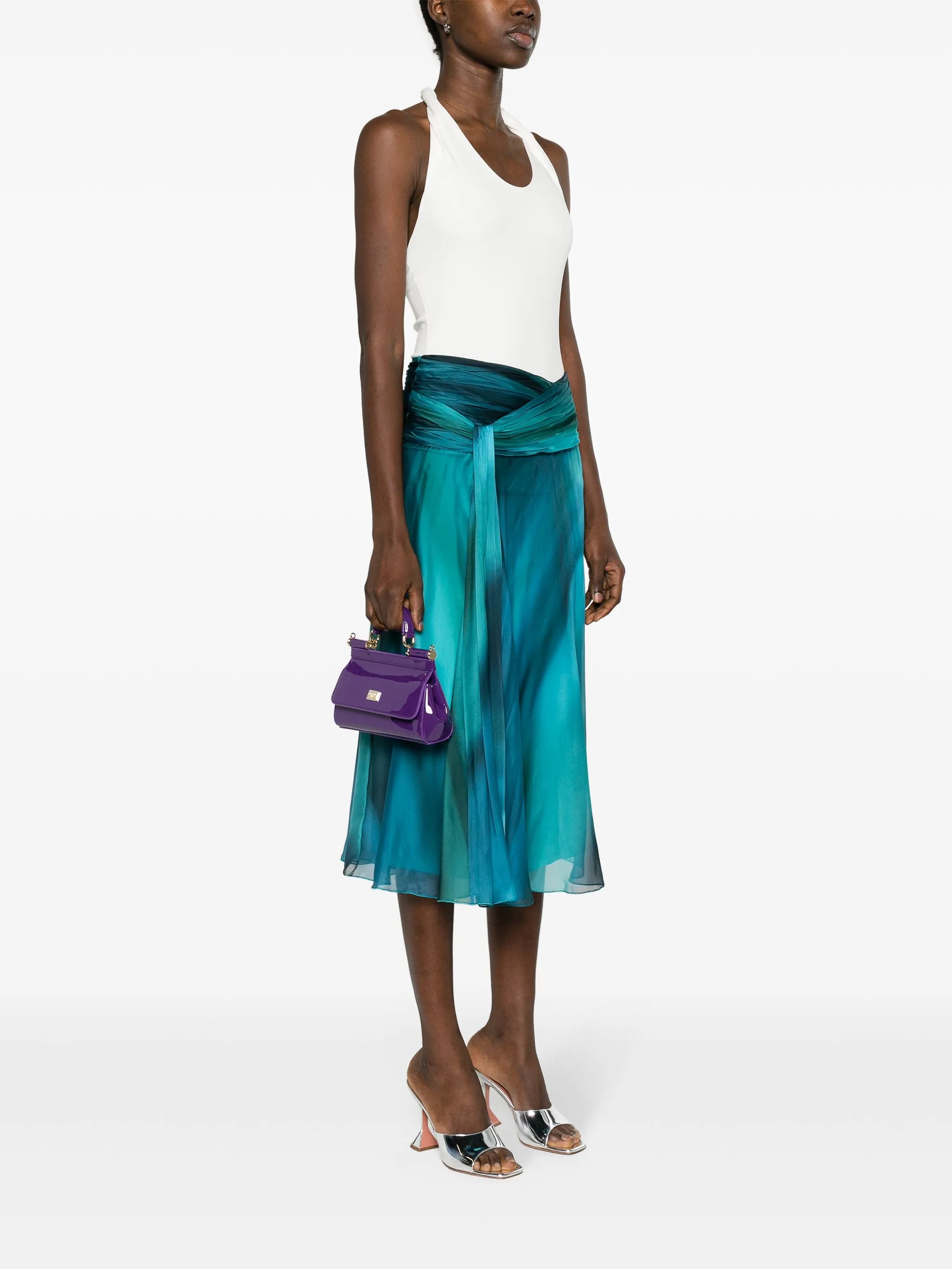 small Sicily patent-leather tote bag