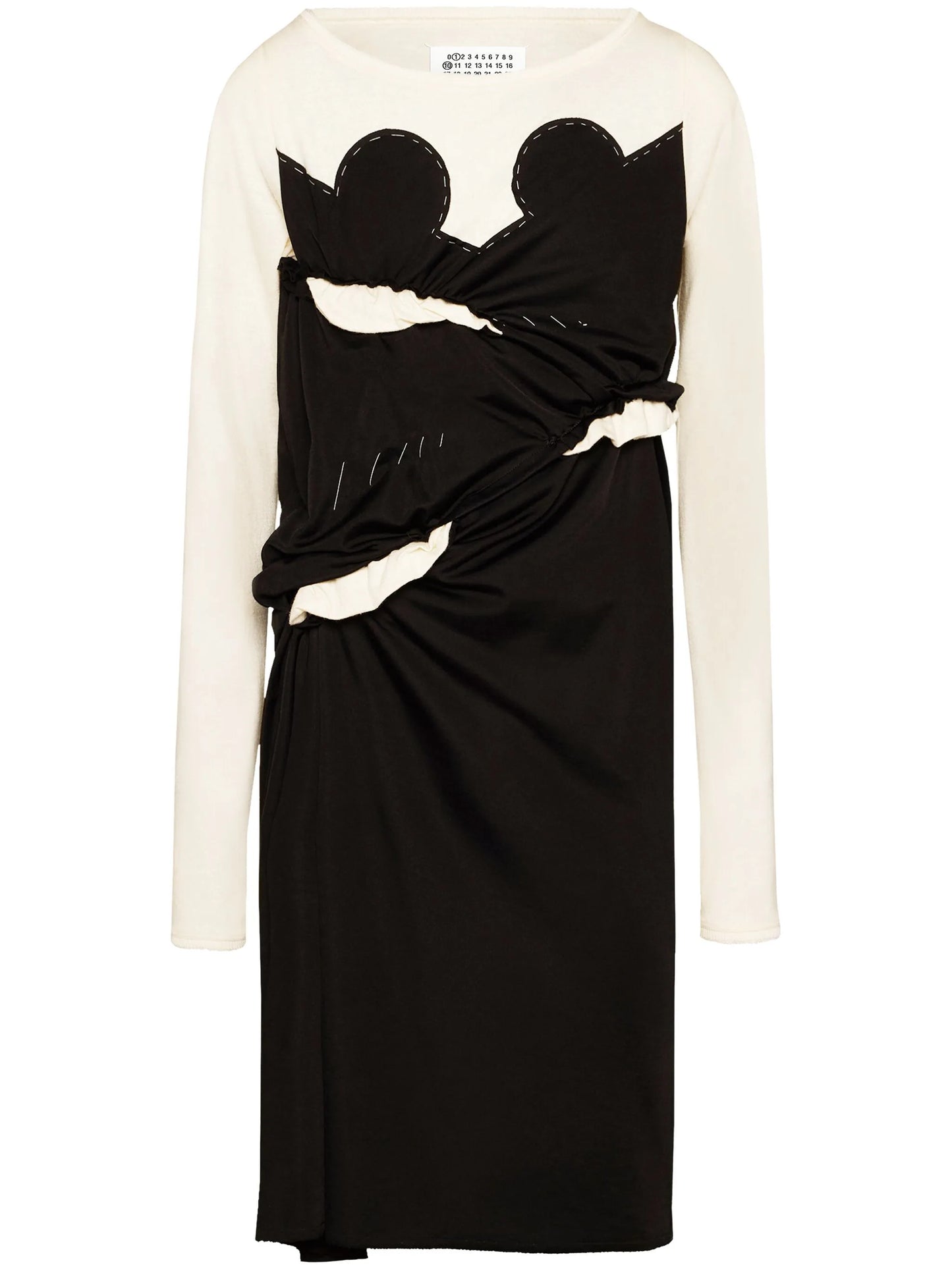 Spliced-jersey midi dress