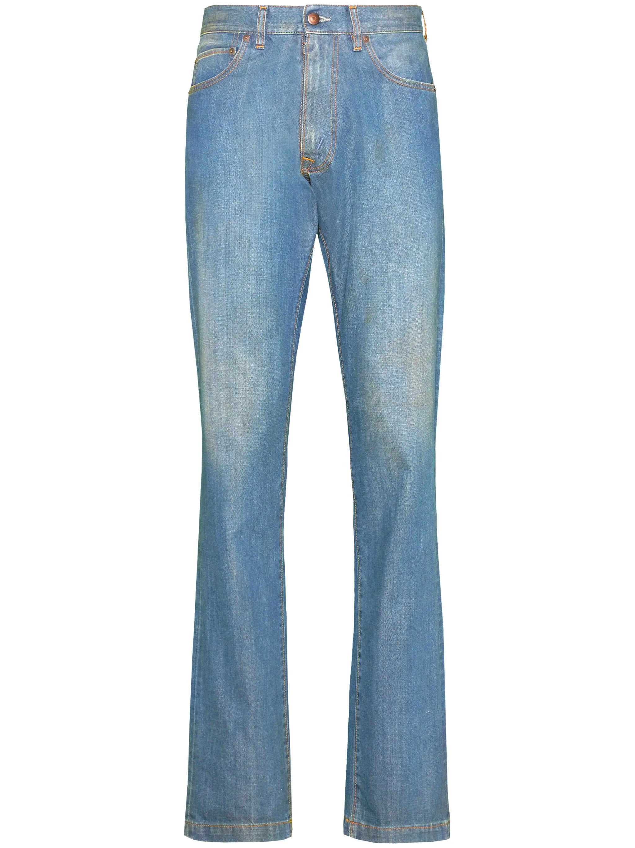 Americana wash turn-up jeans