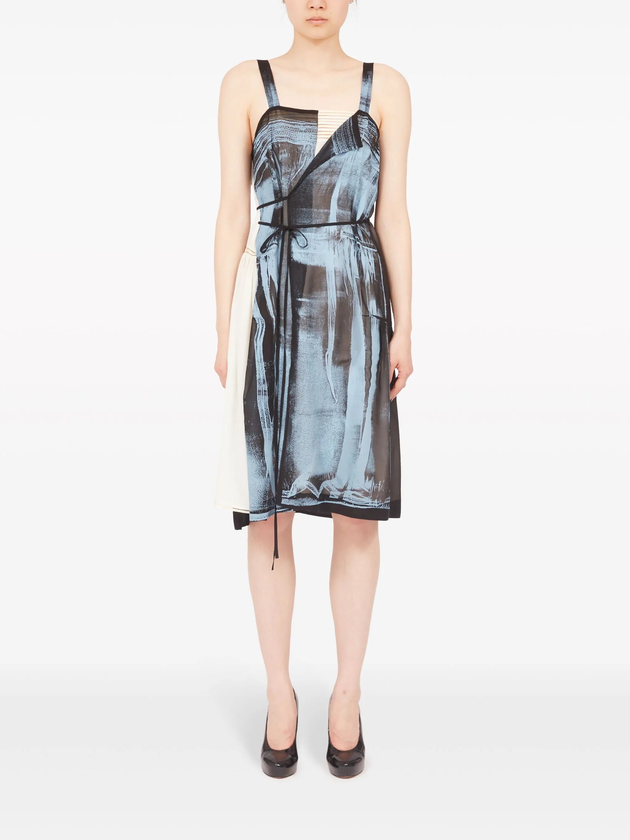 Freeze-frame silk dress