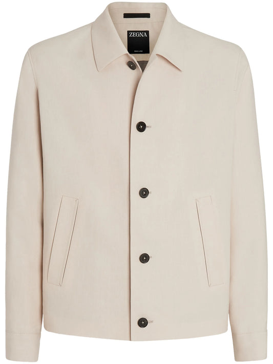 Chore linen shirt jacket