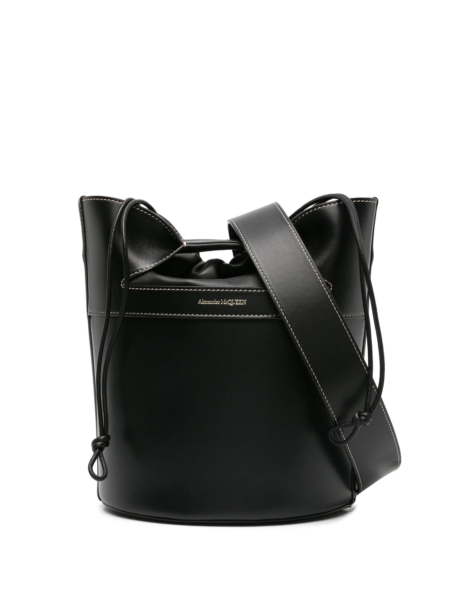 logo-stamp leather bucket bag