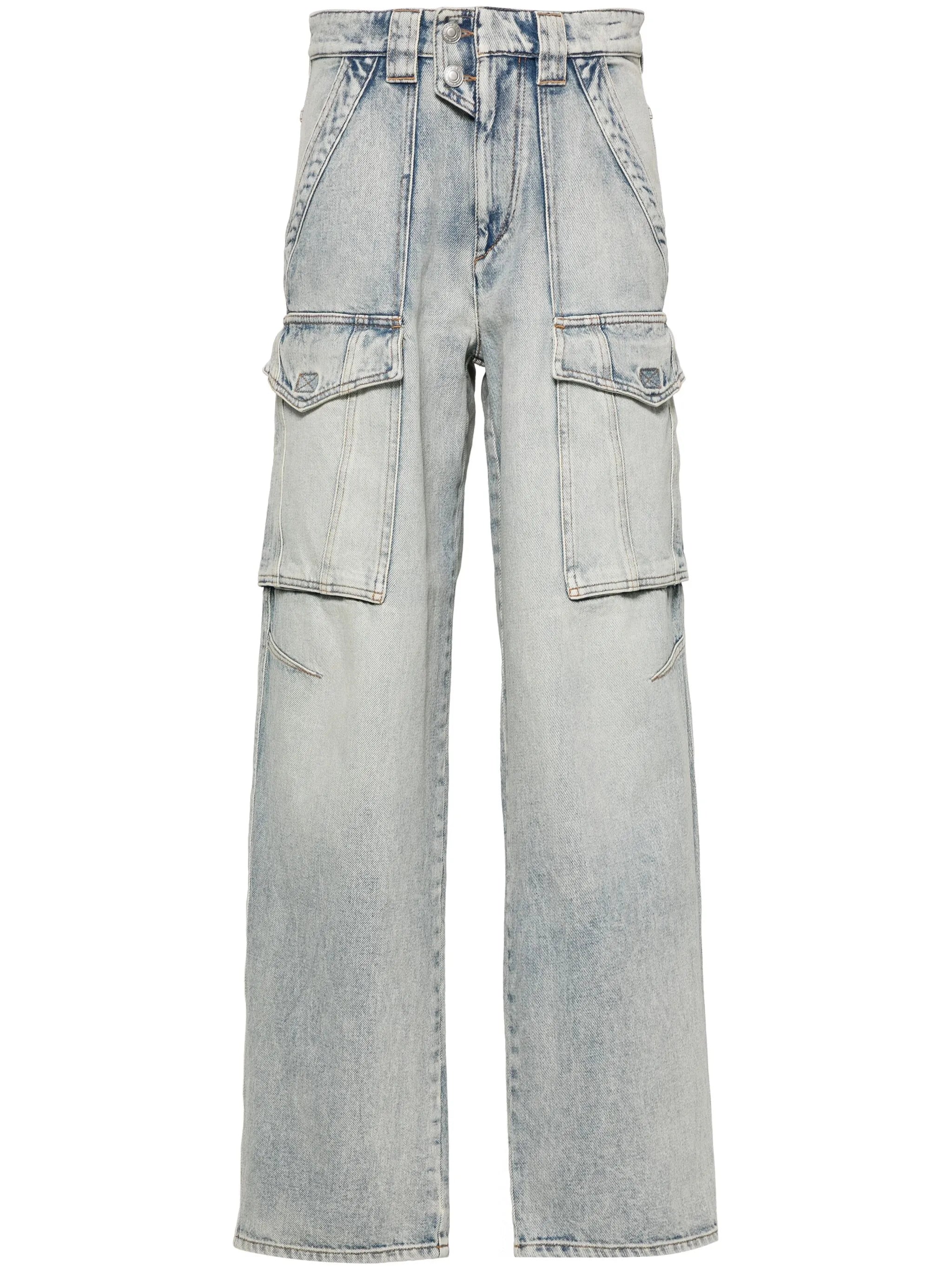 Heilani mid-rise faded-effect jeans