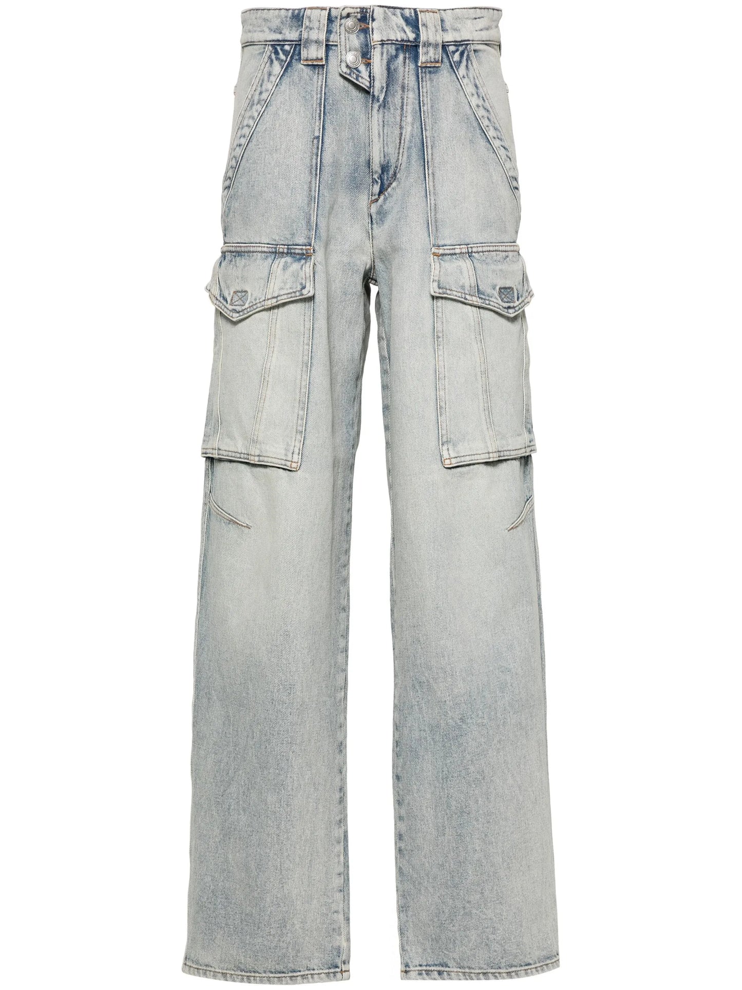 Heilani mid-rise faded-effect jeans