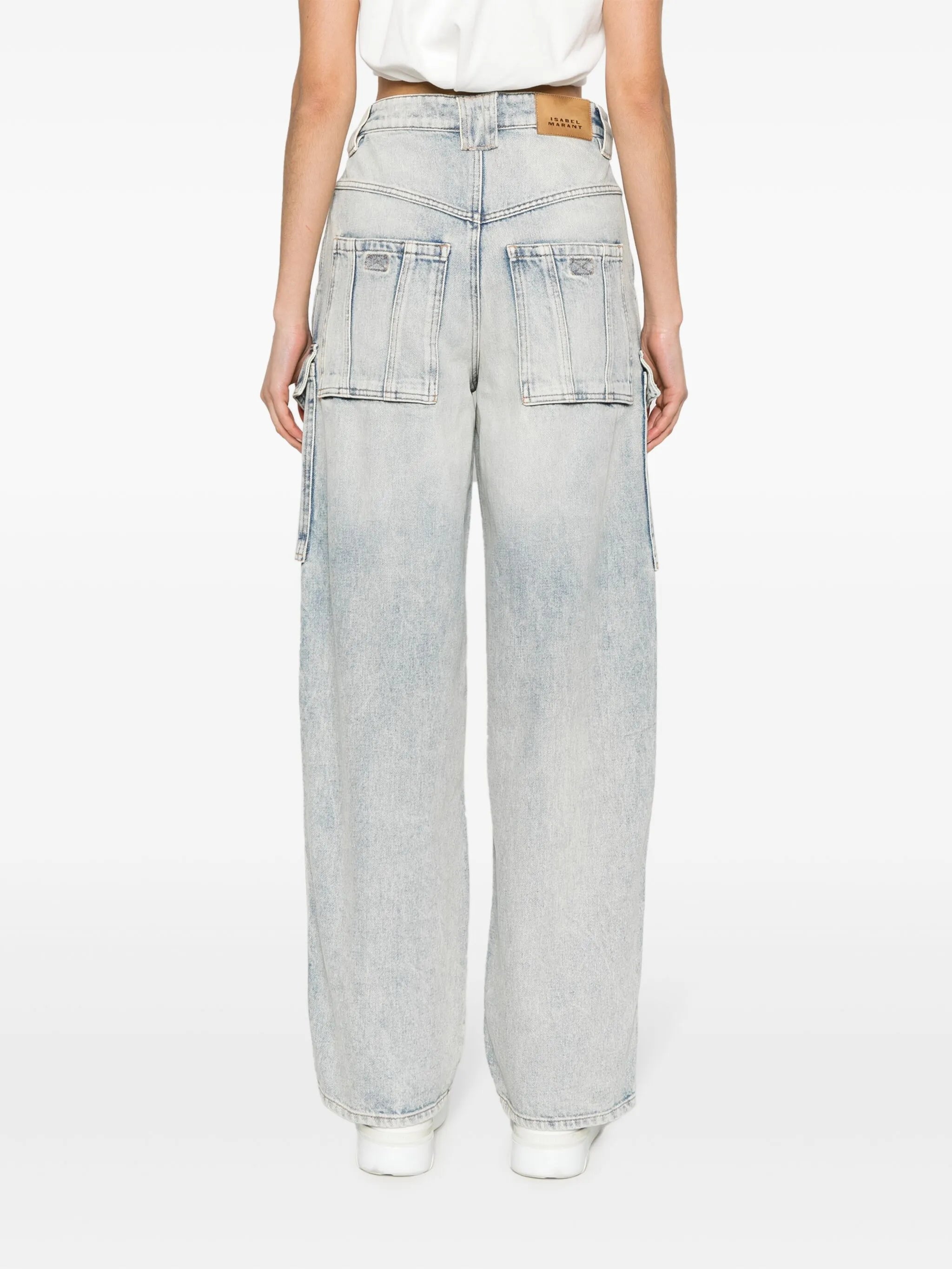 Heilani mid-rise faded-effect jeans