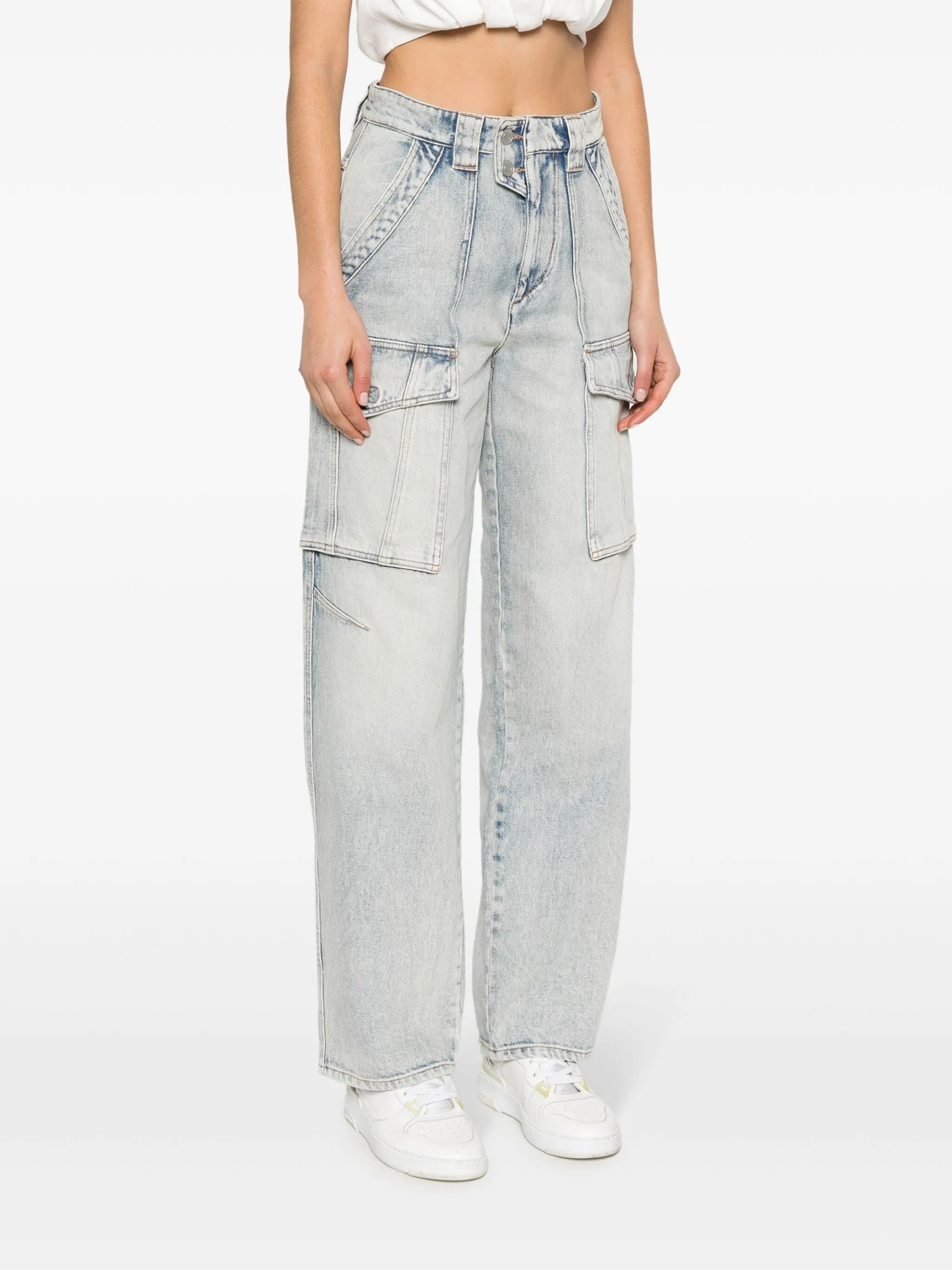 Heilani mid-rise faded-effect jeans