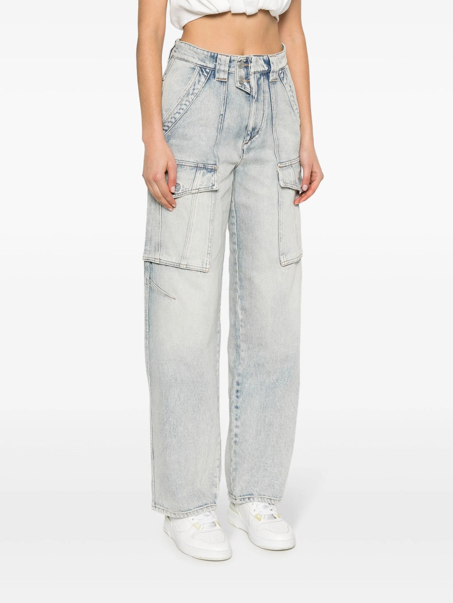 Heilani mid-rise faded-effect jeans