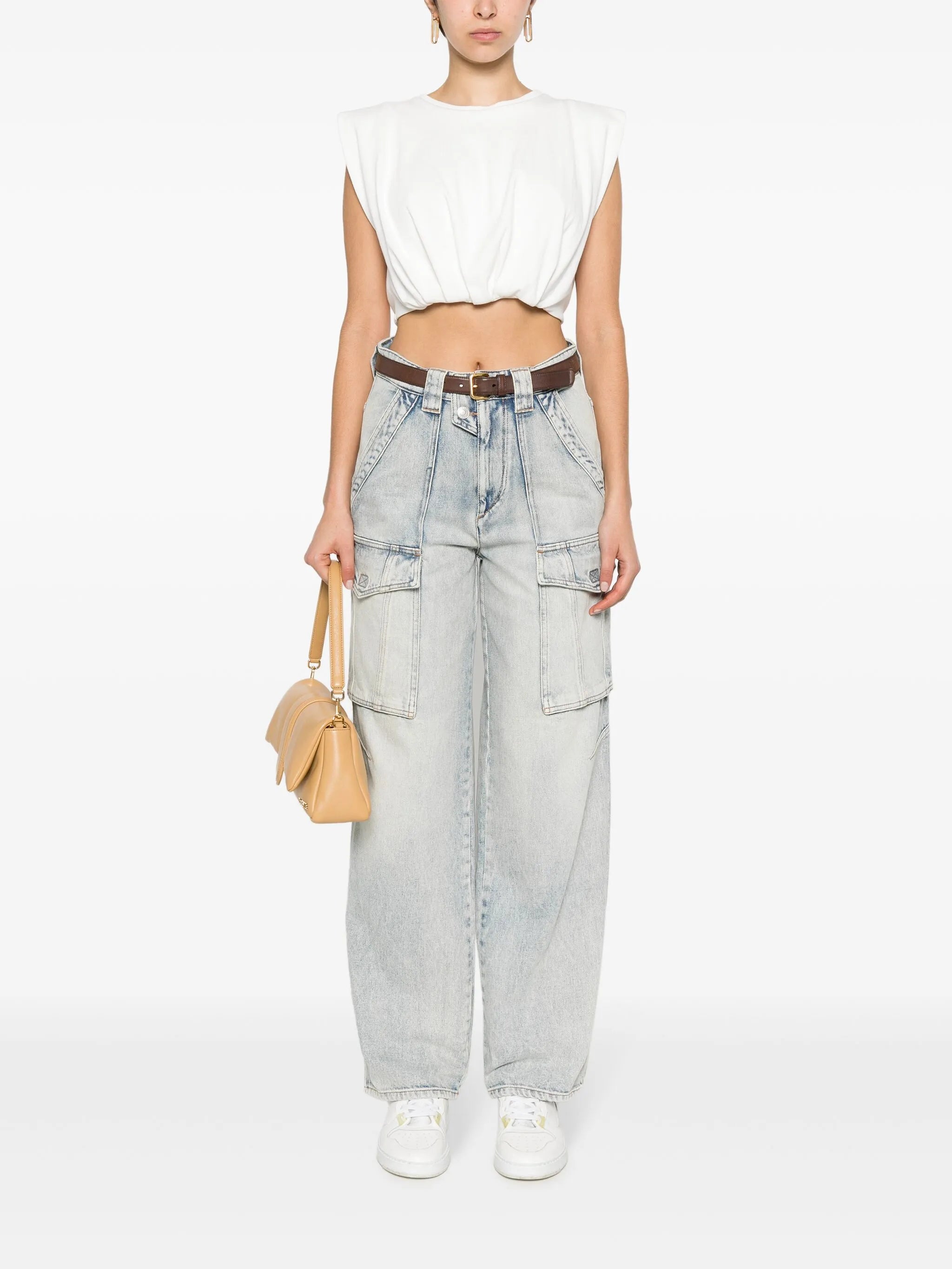 Heilani mid-rise faded-effect jeans