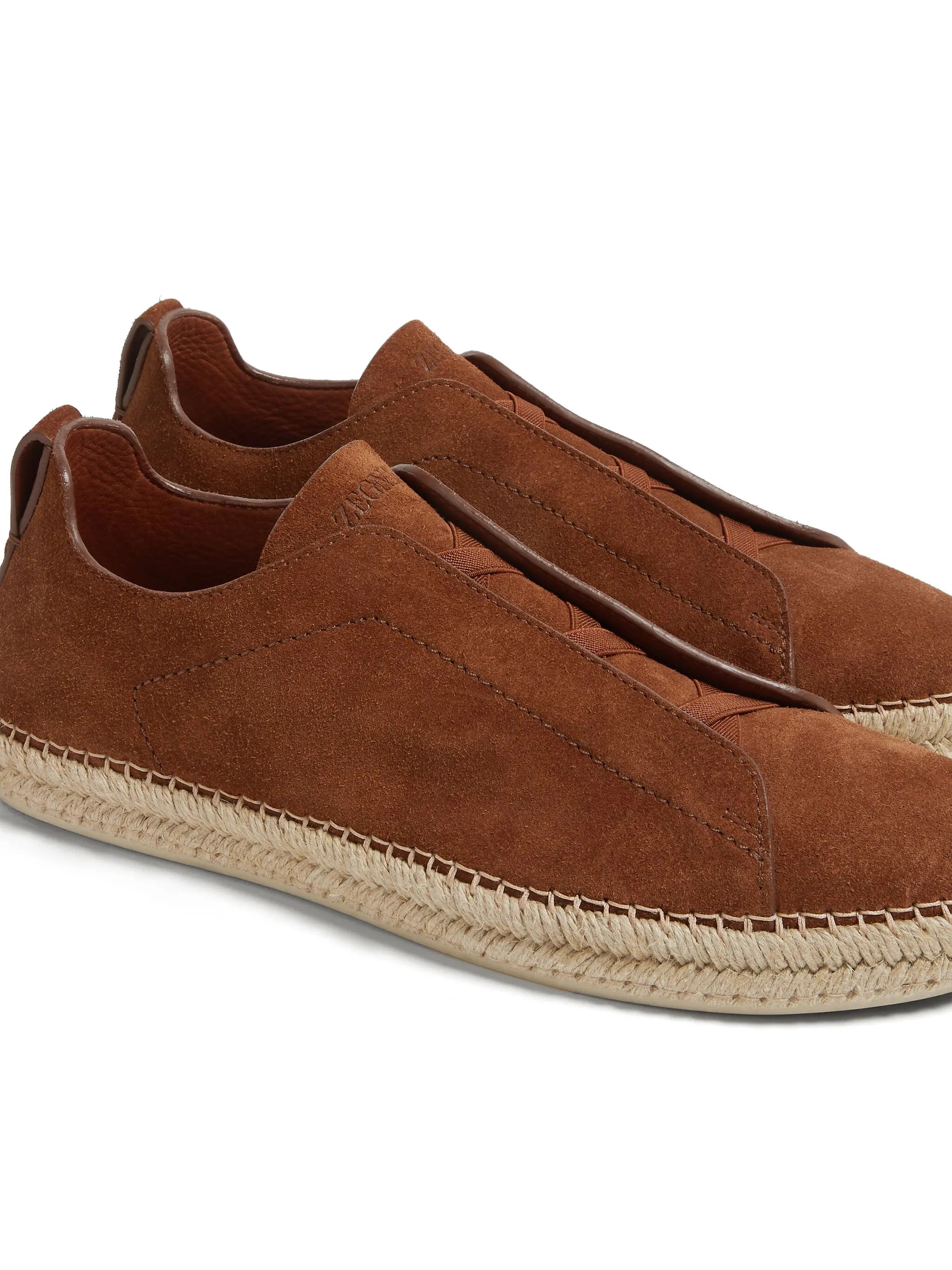 Triple Stitch suede espadrilles