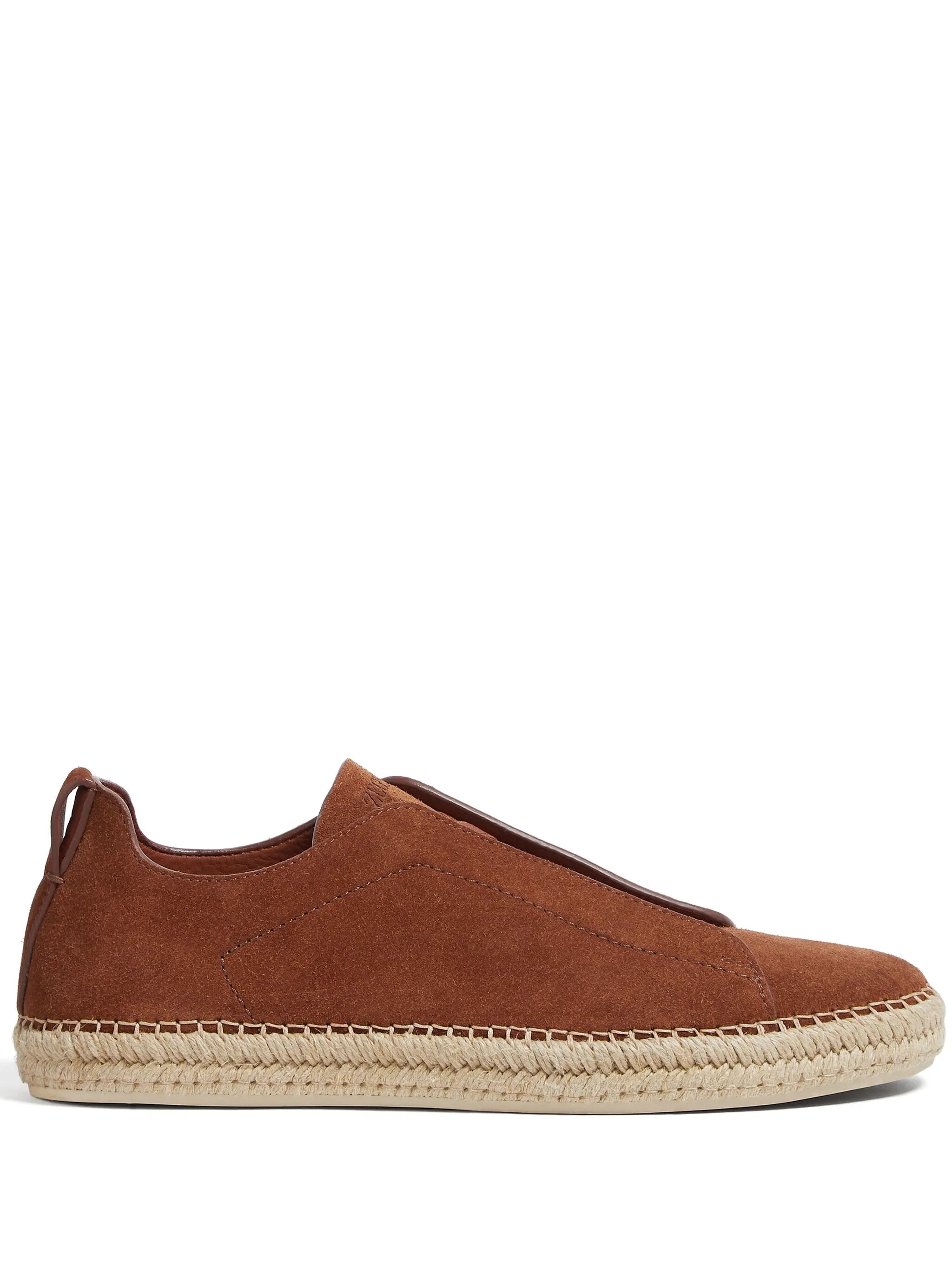 Triple Stitch suede espadrilles