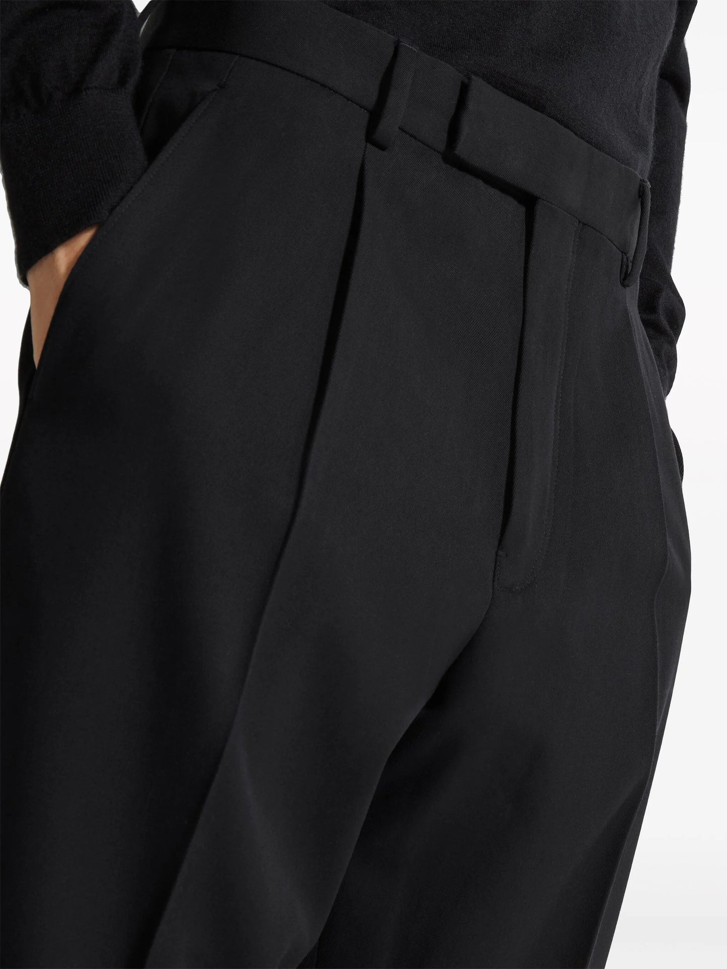 mid-rise tailored trousers