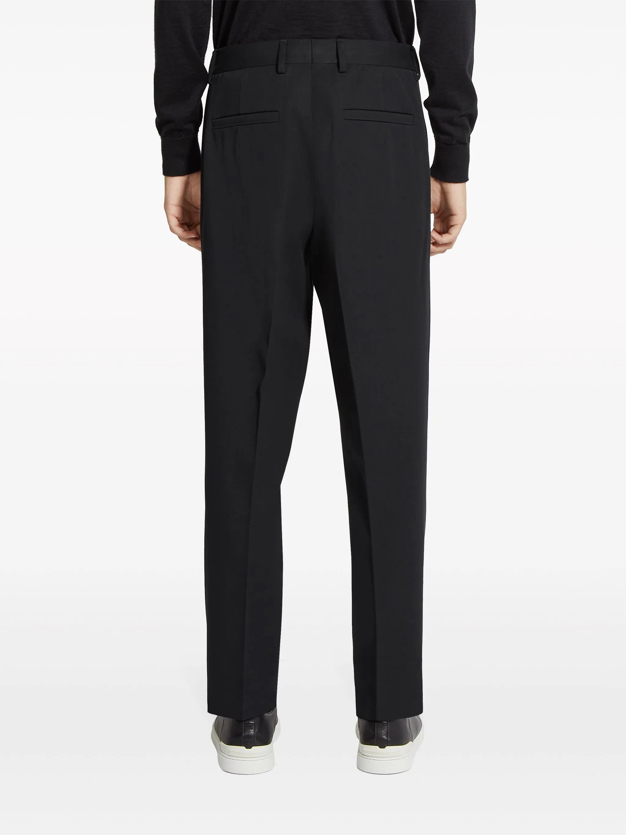 mid-rise tailored trousers
