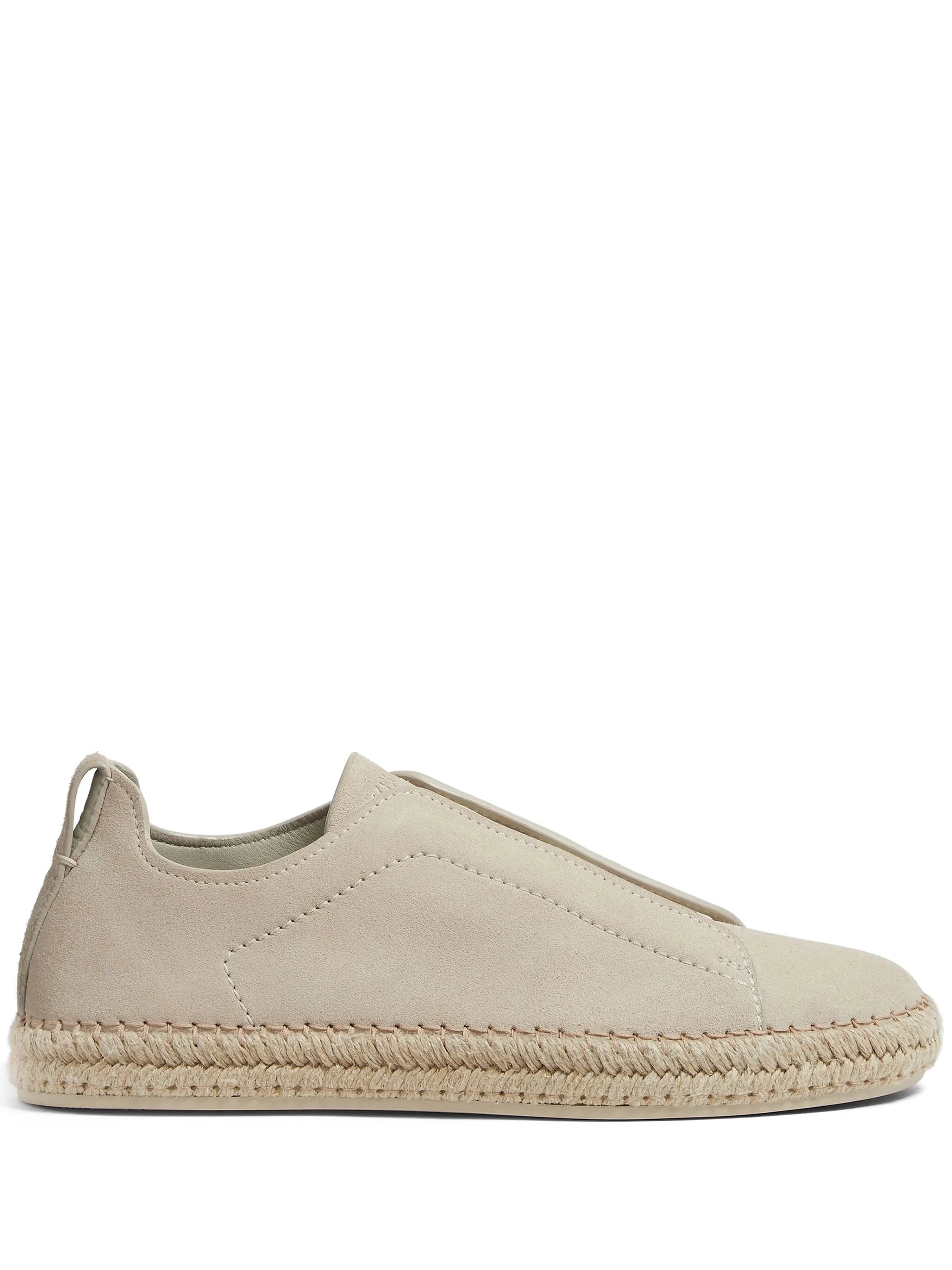 Triple Stitch suede espadrilles