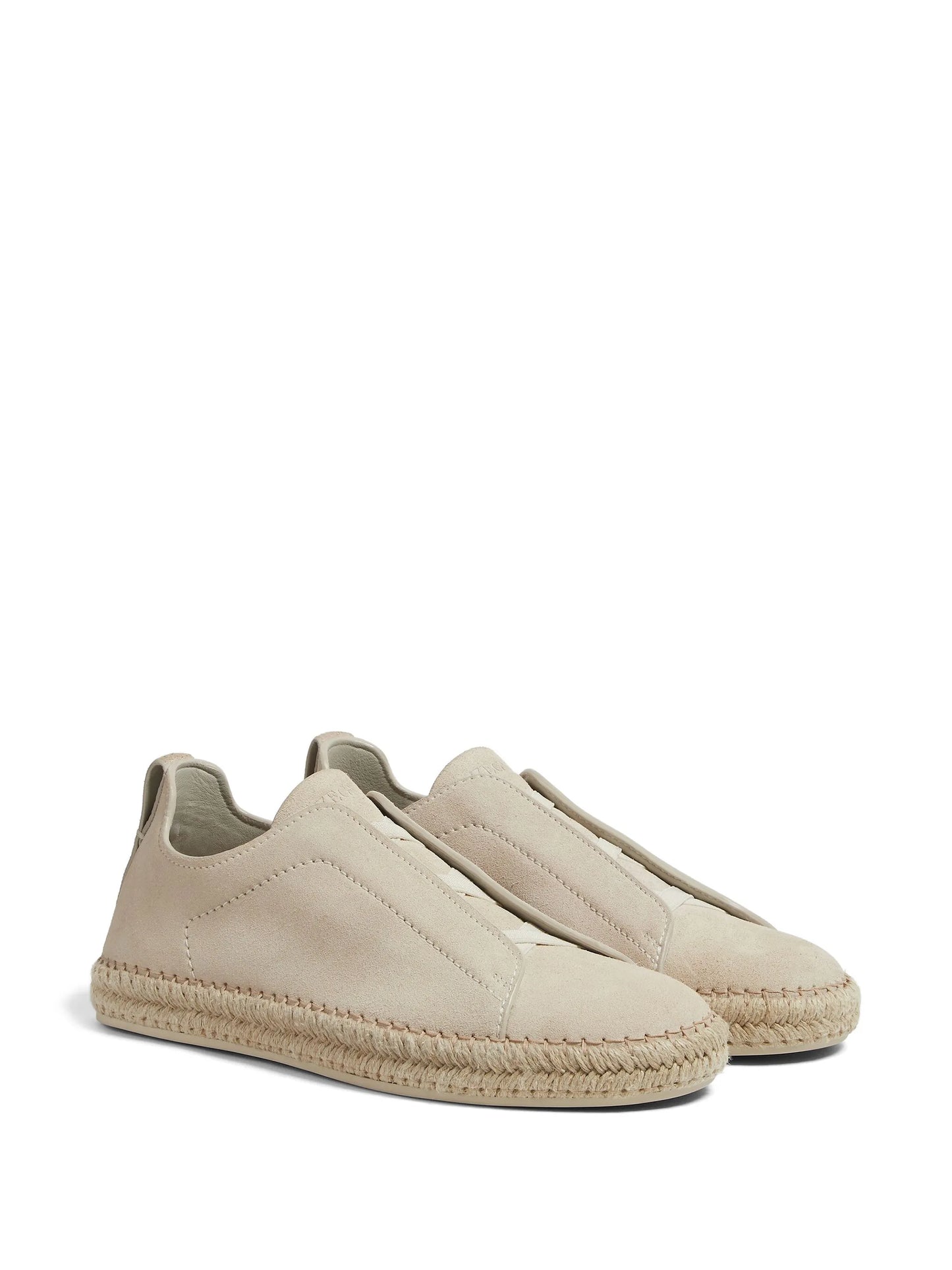 Triple Stitch suede espadrilles