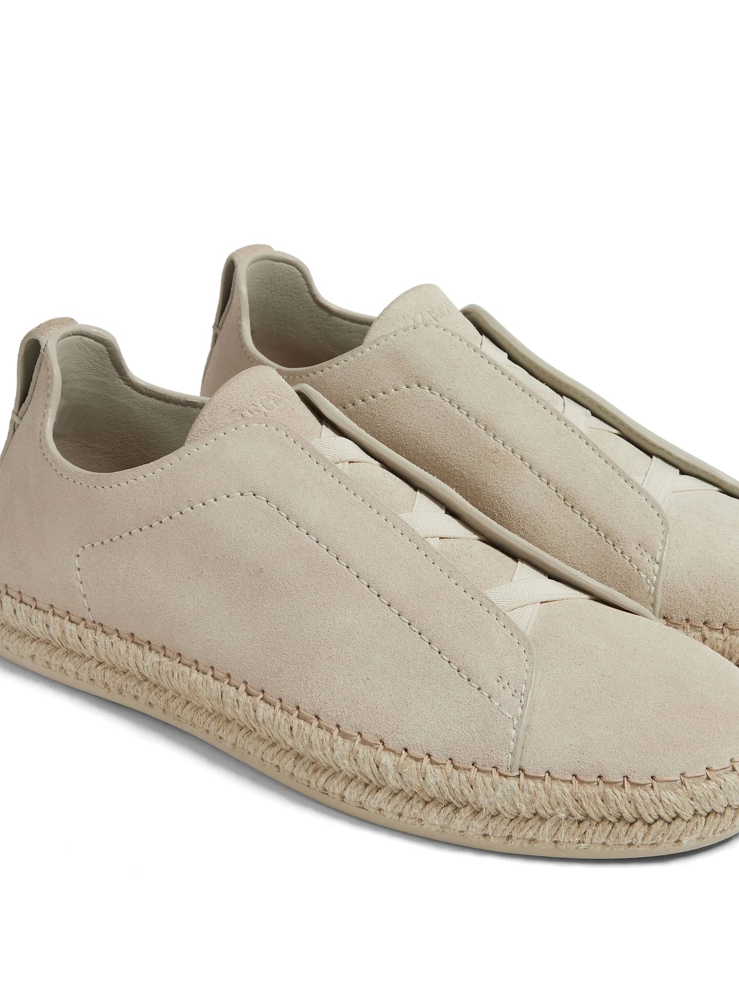 Triple Stitch suede espadrilles