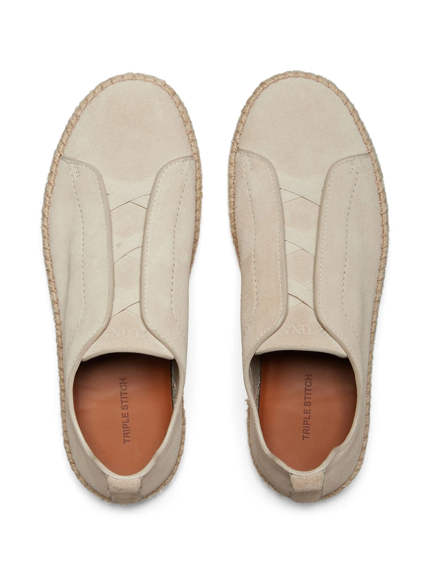 Triple Stitch suede espadrilles