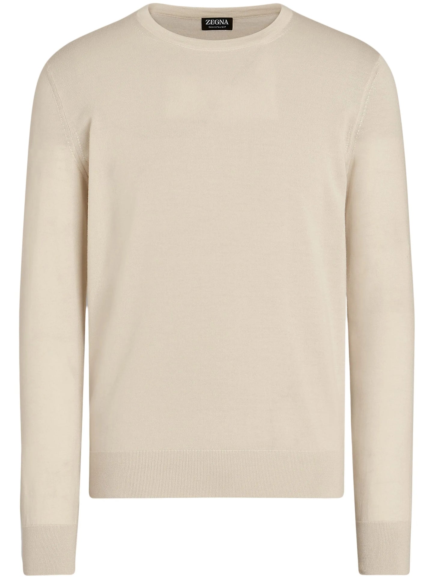 fine-knit crew-neck jumper