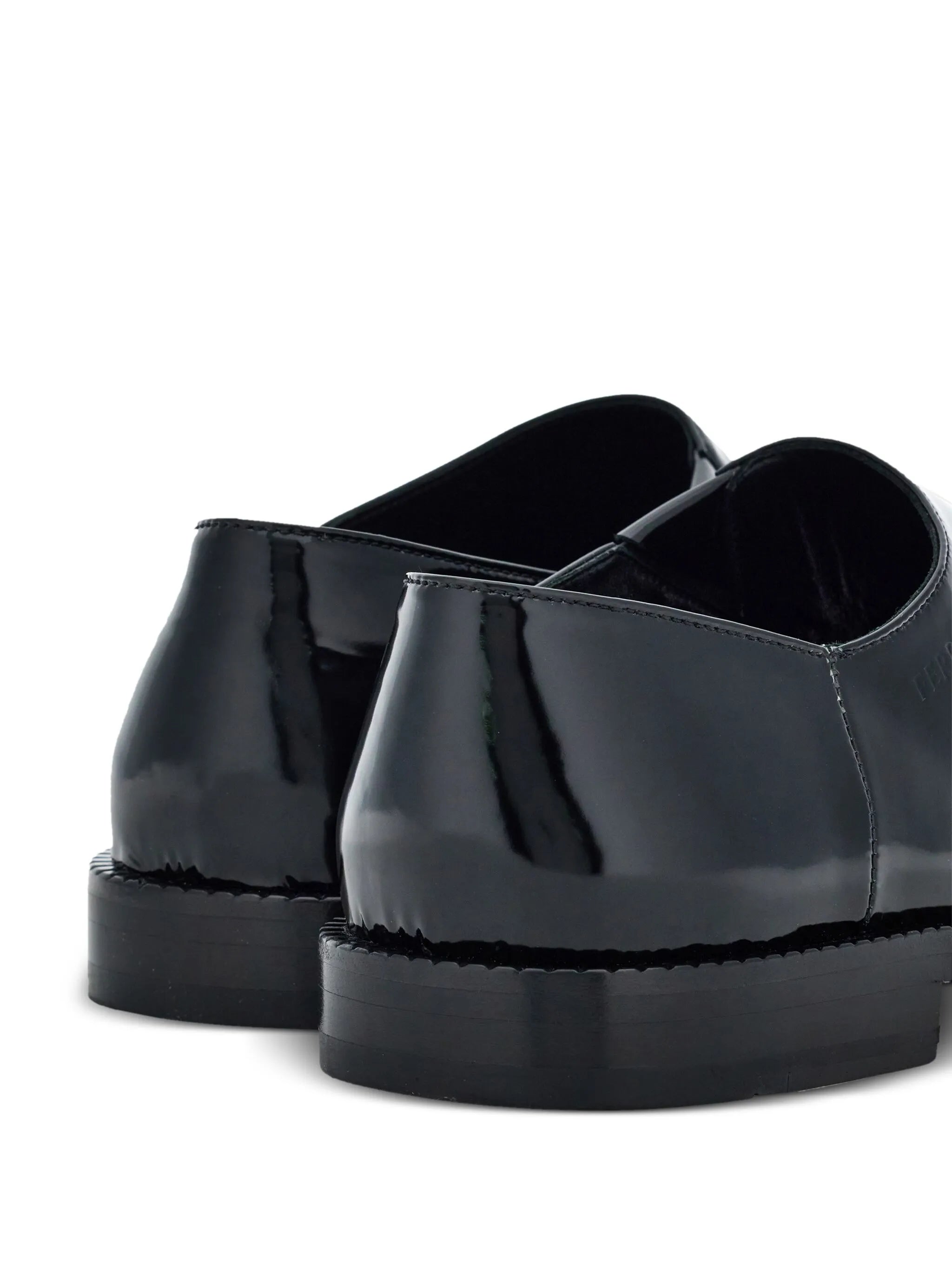 open-toe leather loafers