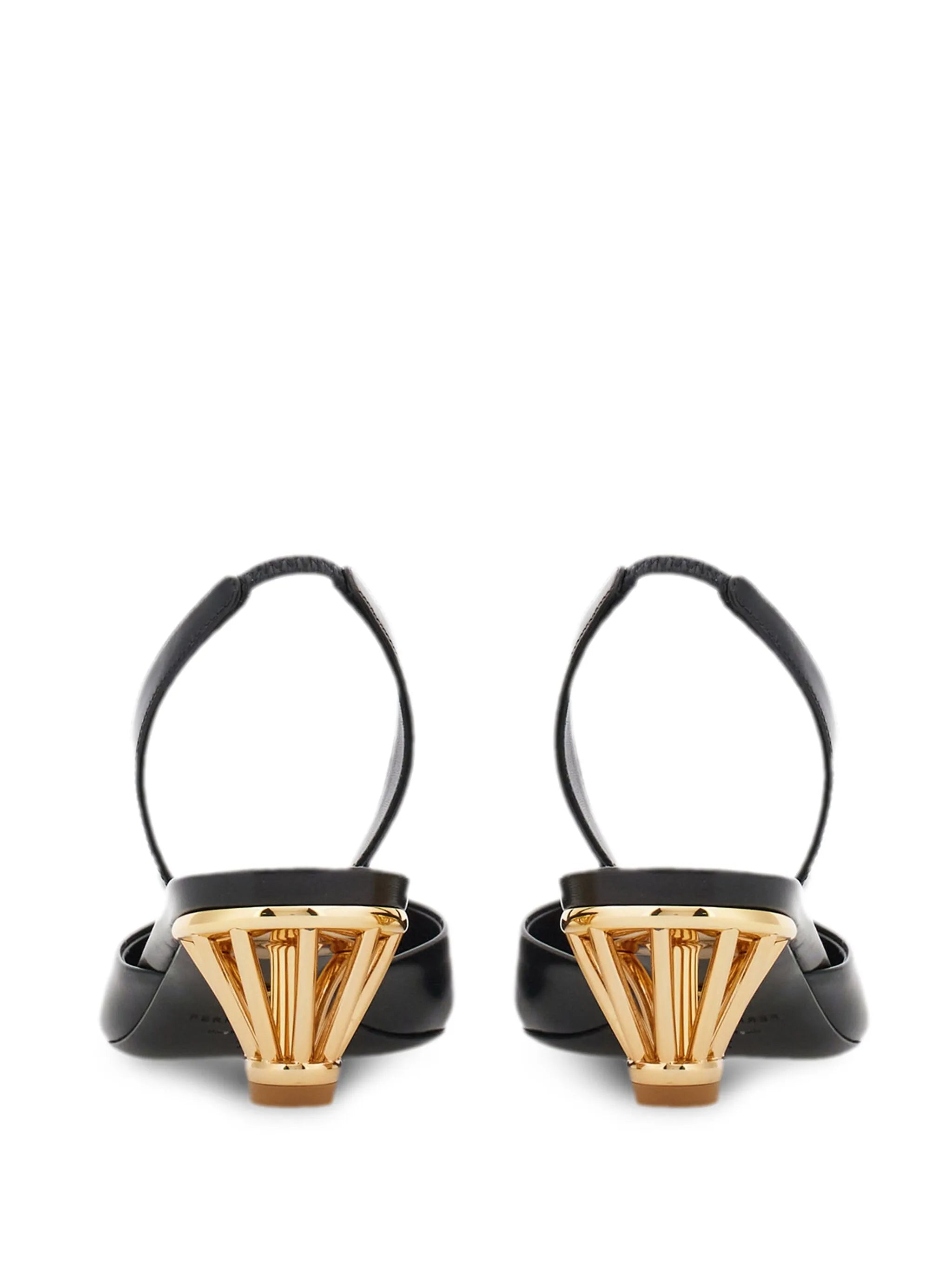 cage-heel slingback pumps