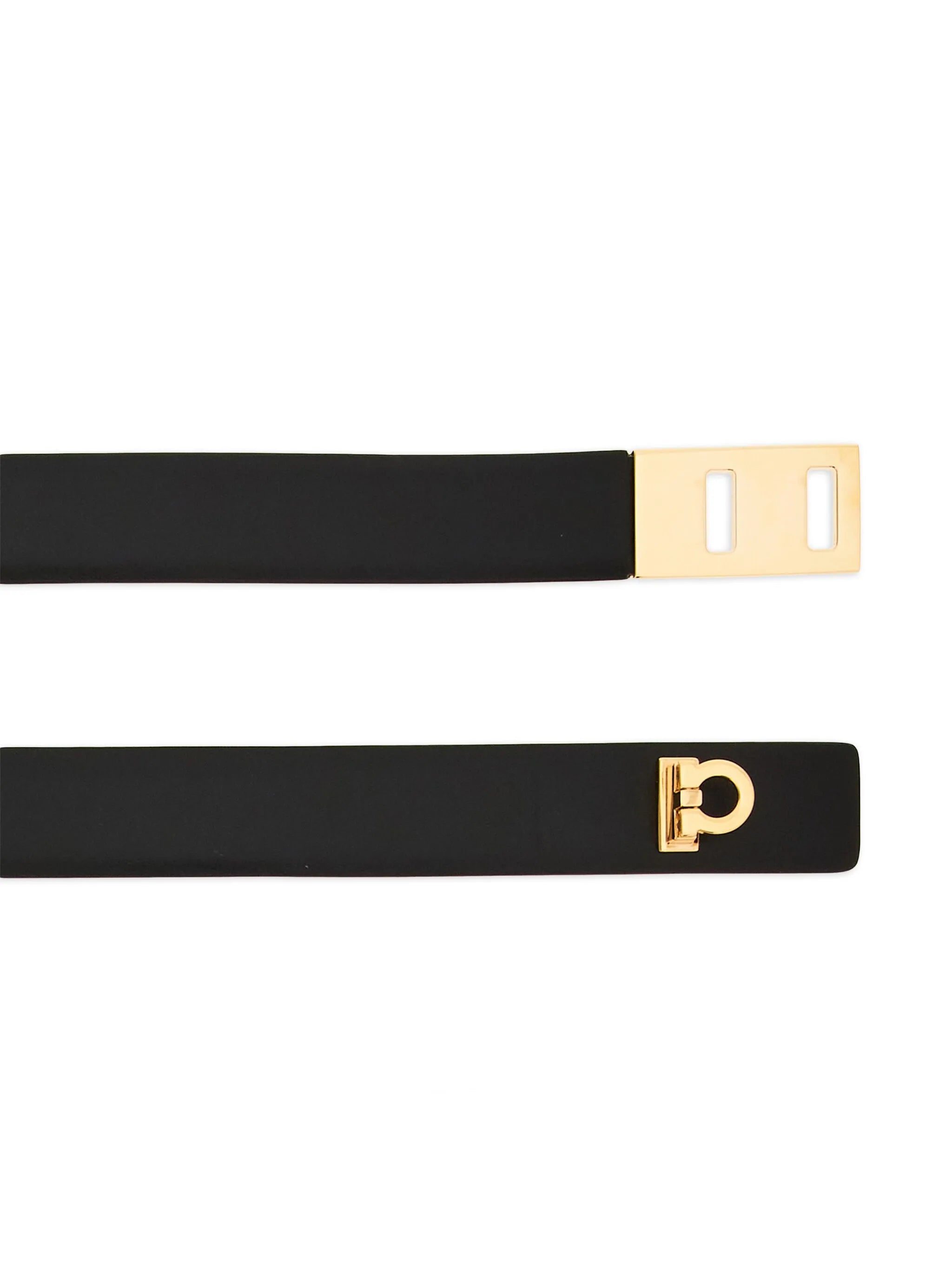 Gancini leather belt