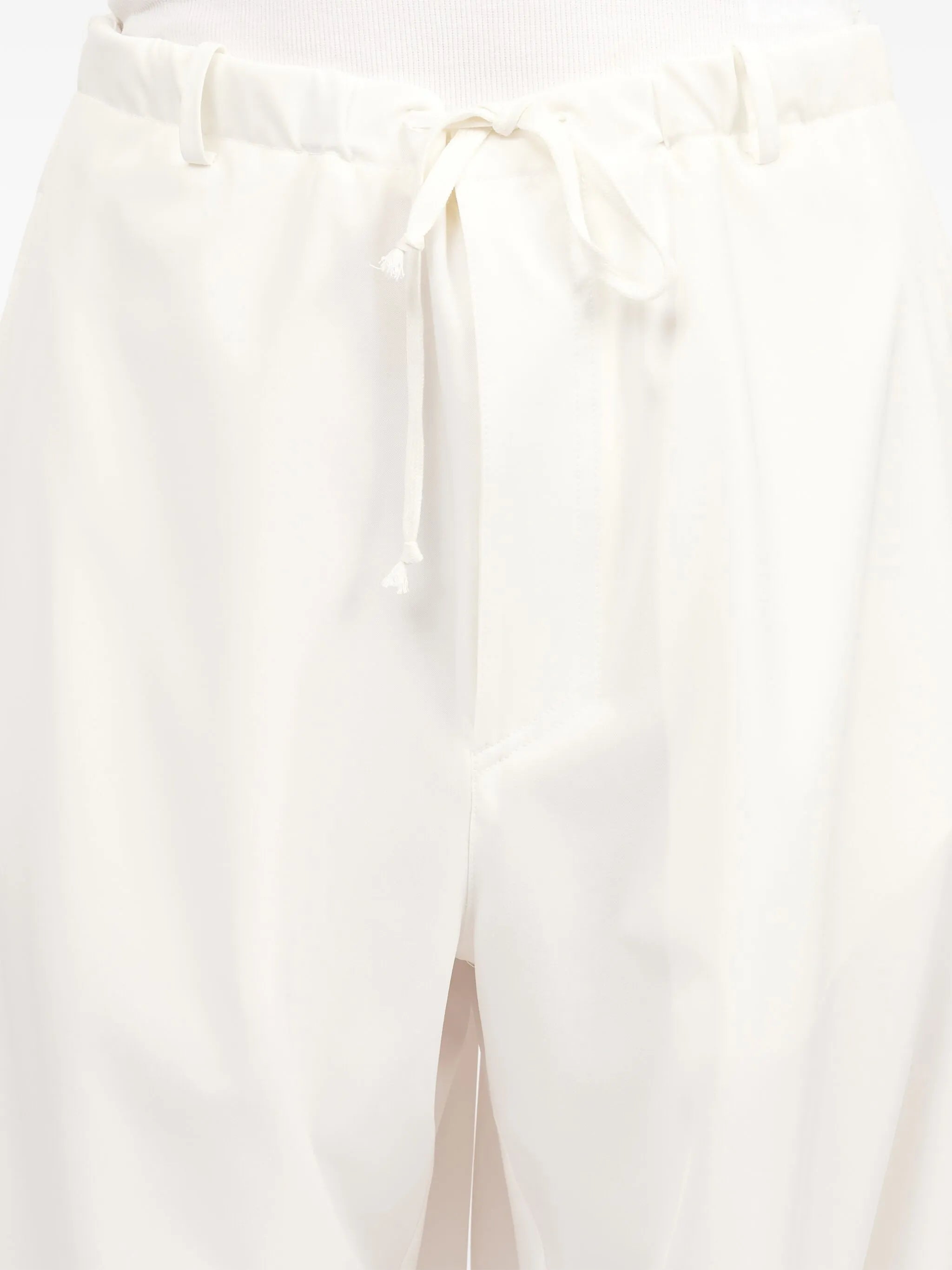 drawstring-waist wide-leg trousers