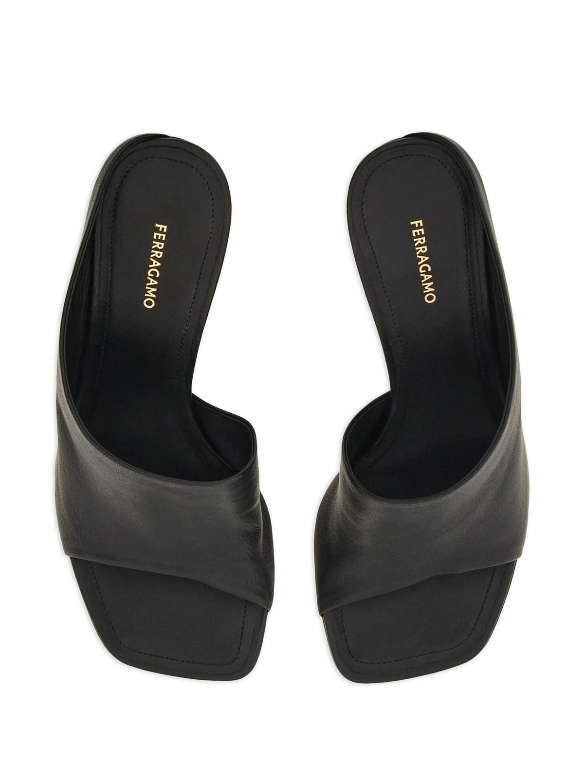 85mm Curved leather sandals