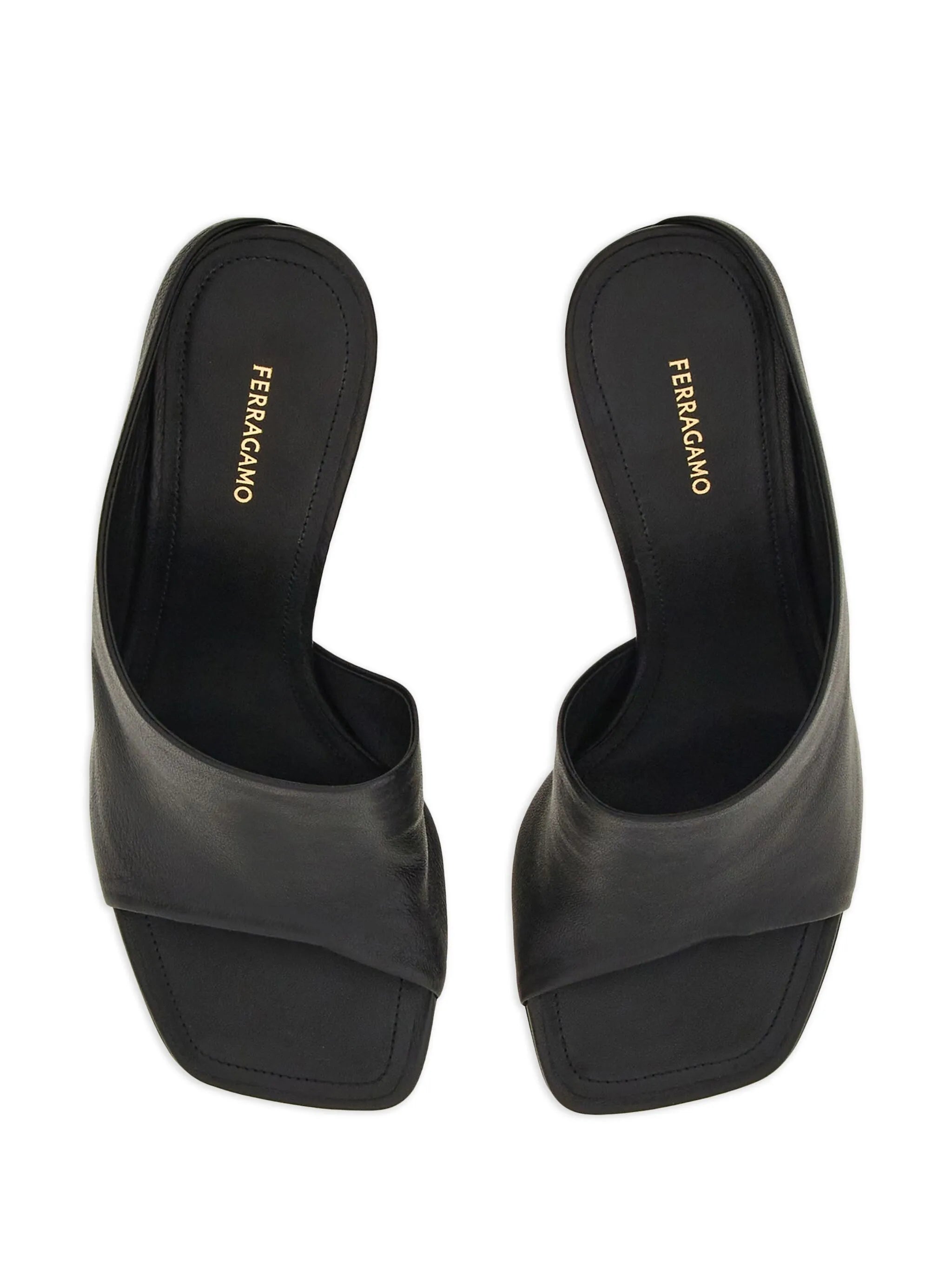 85mm Curved leather sandals