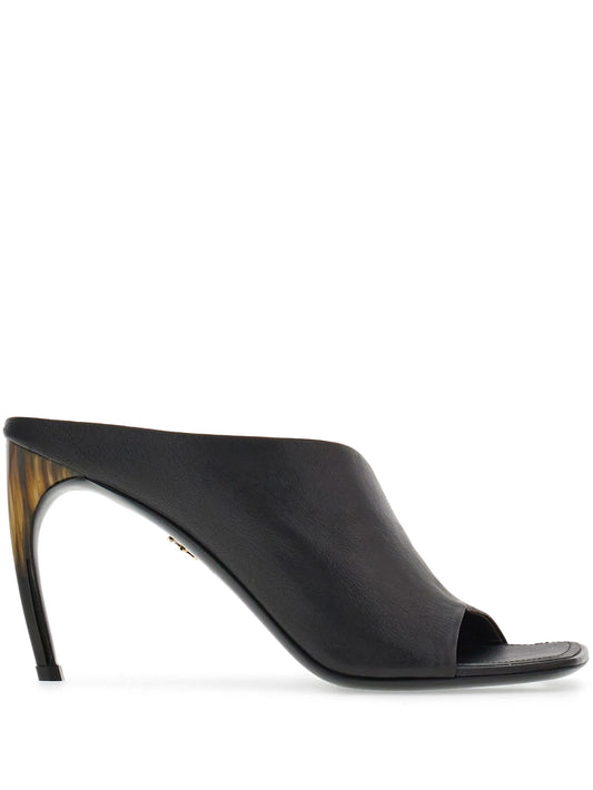 85mm Curved leather sandals