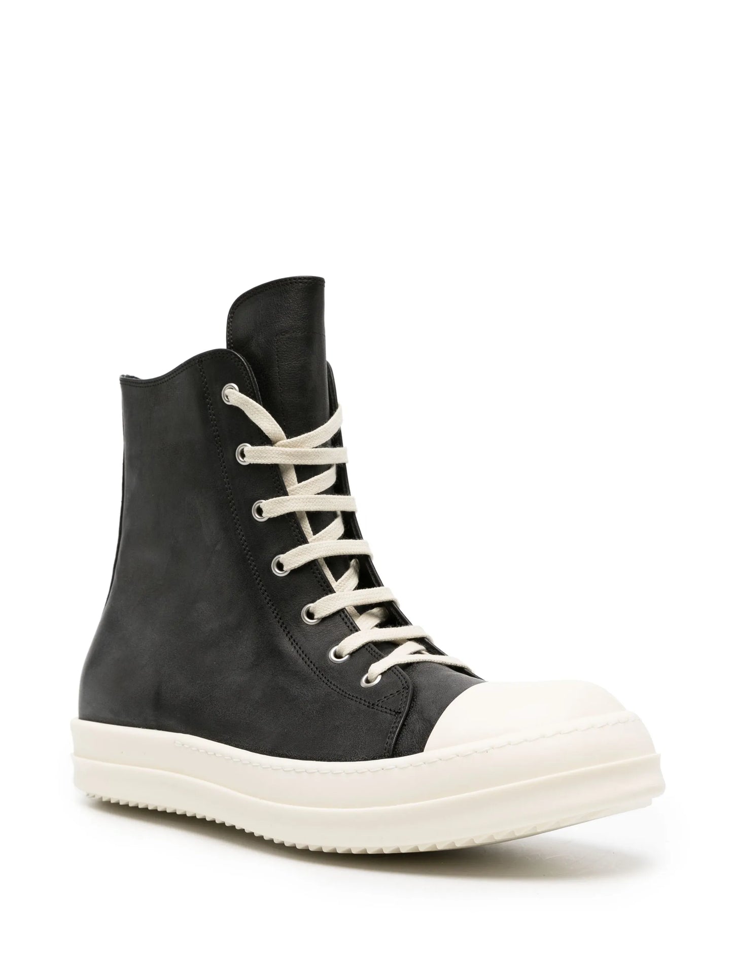 high-top leather sneakers
