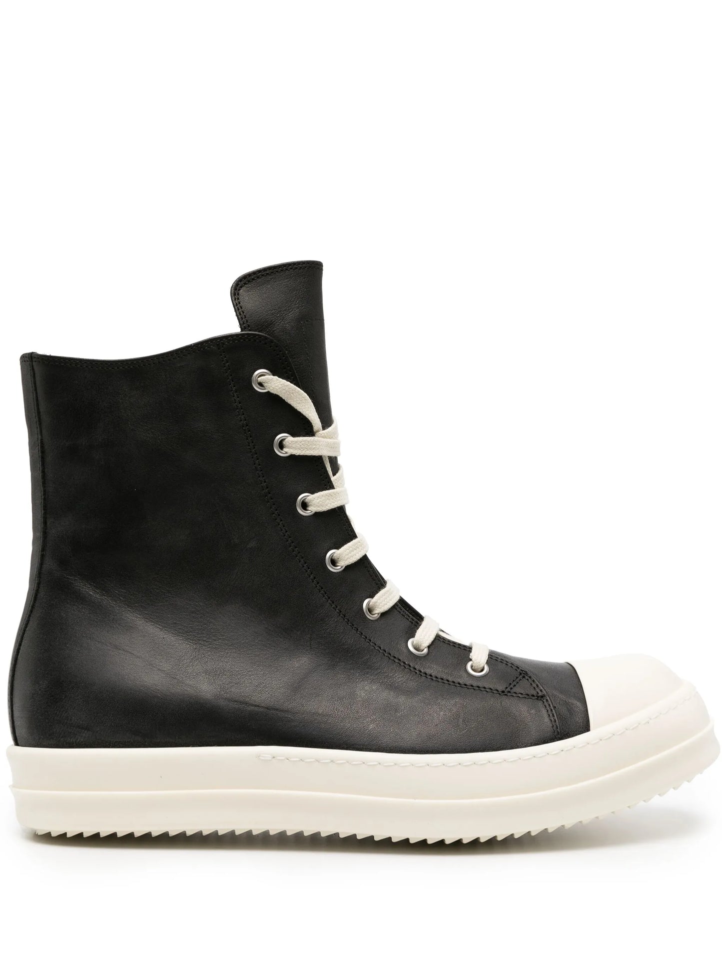 high-top leather sneakers