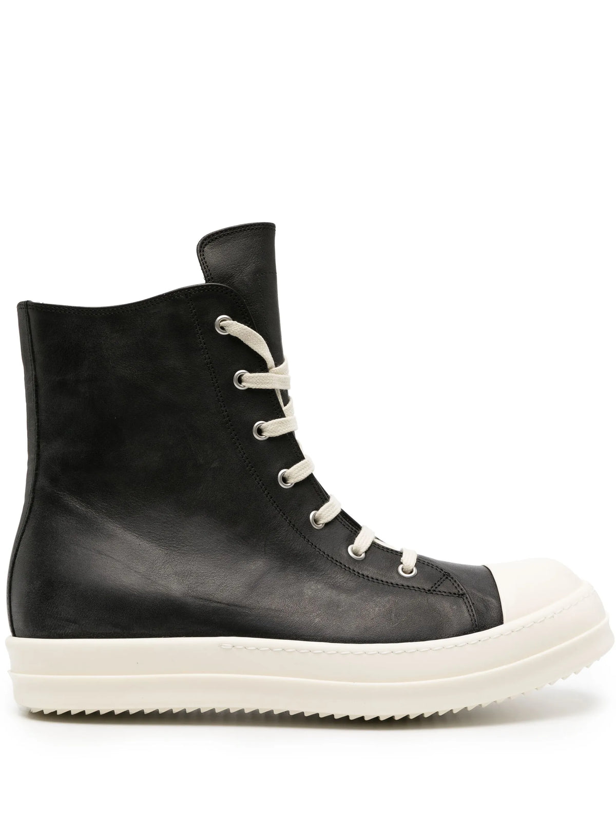high-top leather sneakers