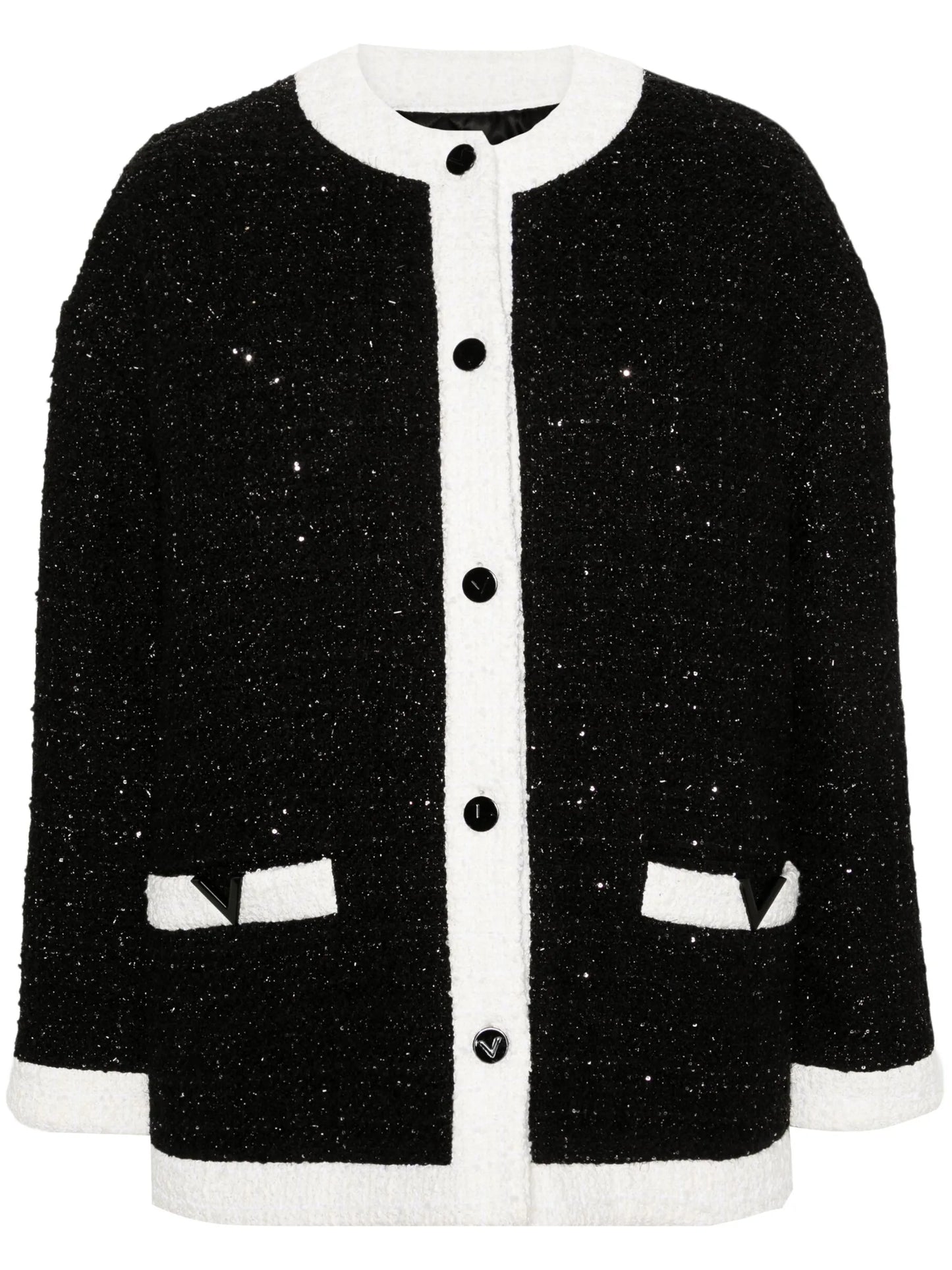 caban sequinned tweed jacket