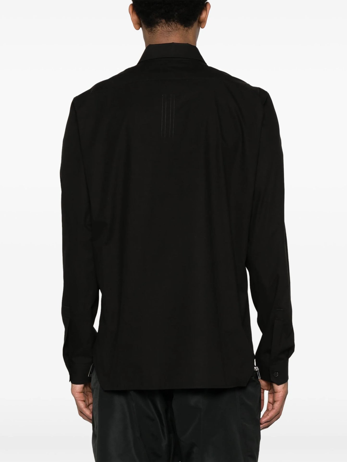 chest-pocket organic-cotton shirt