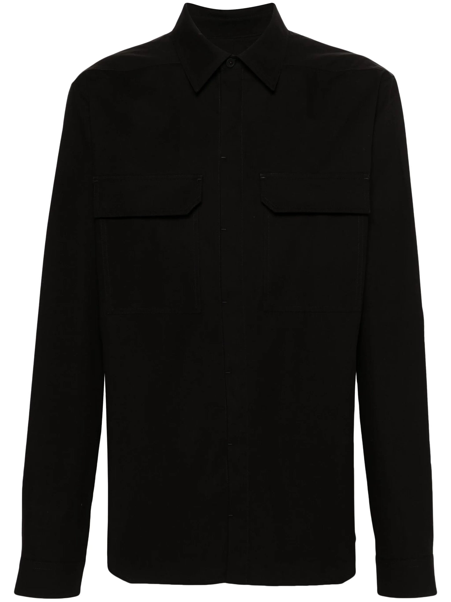 chest-pocket organic-cotton shirt