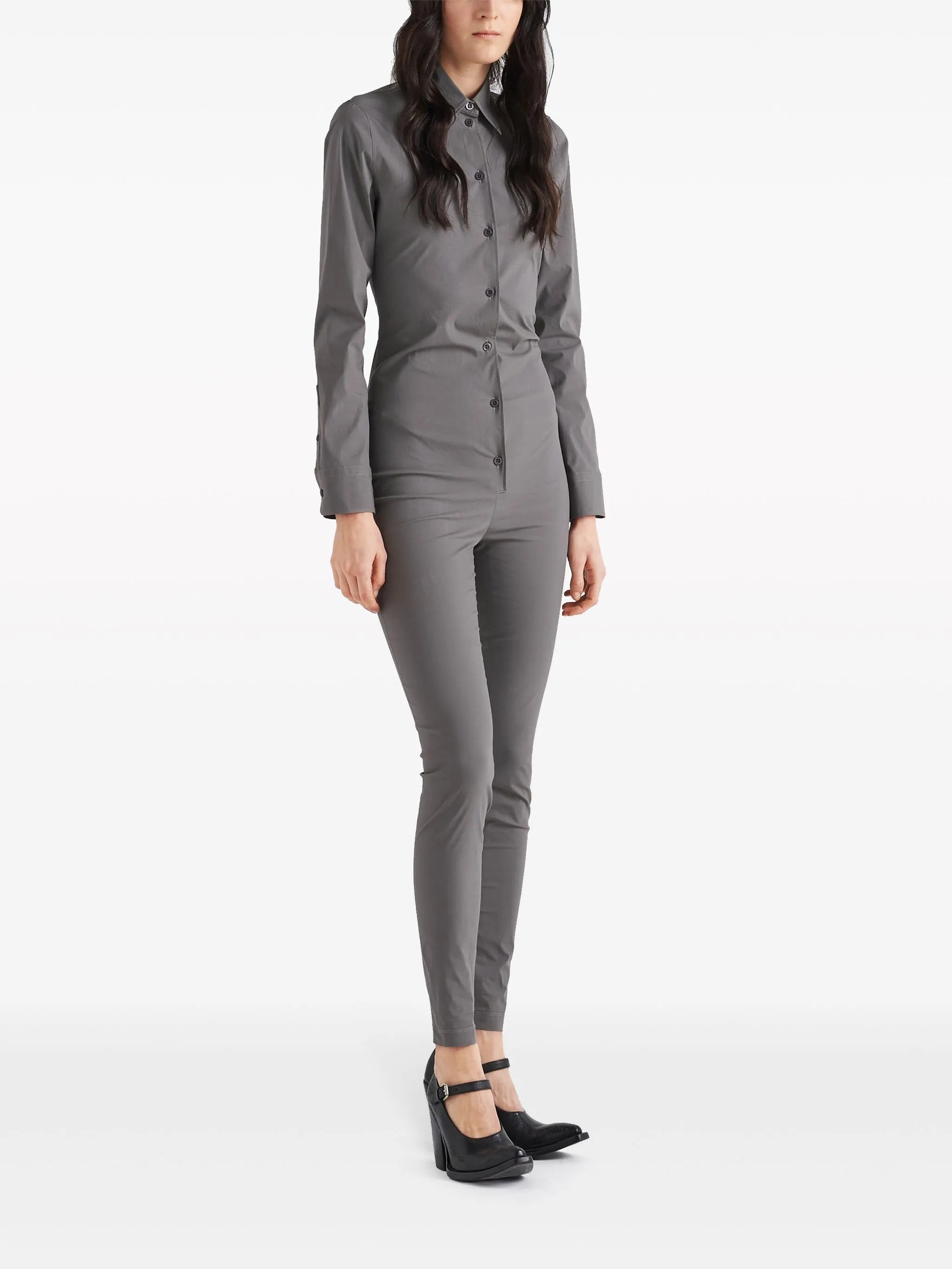 stretch-poplin jumpsuit