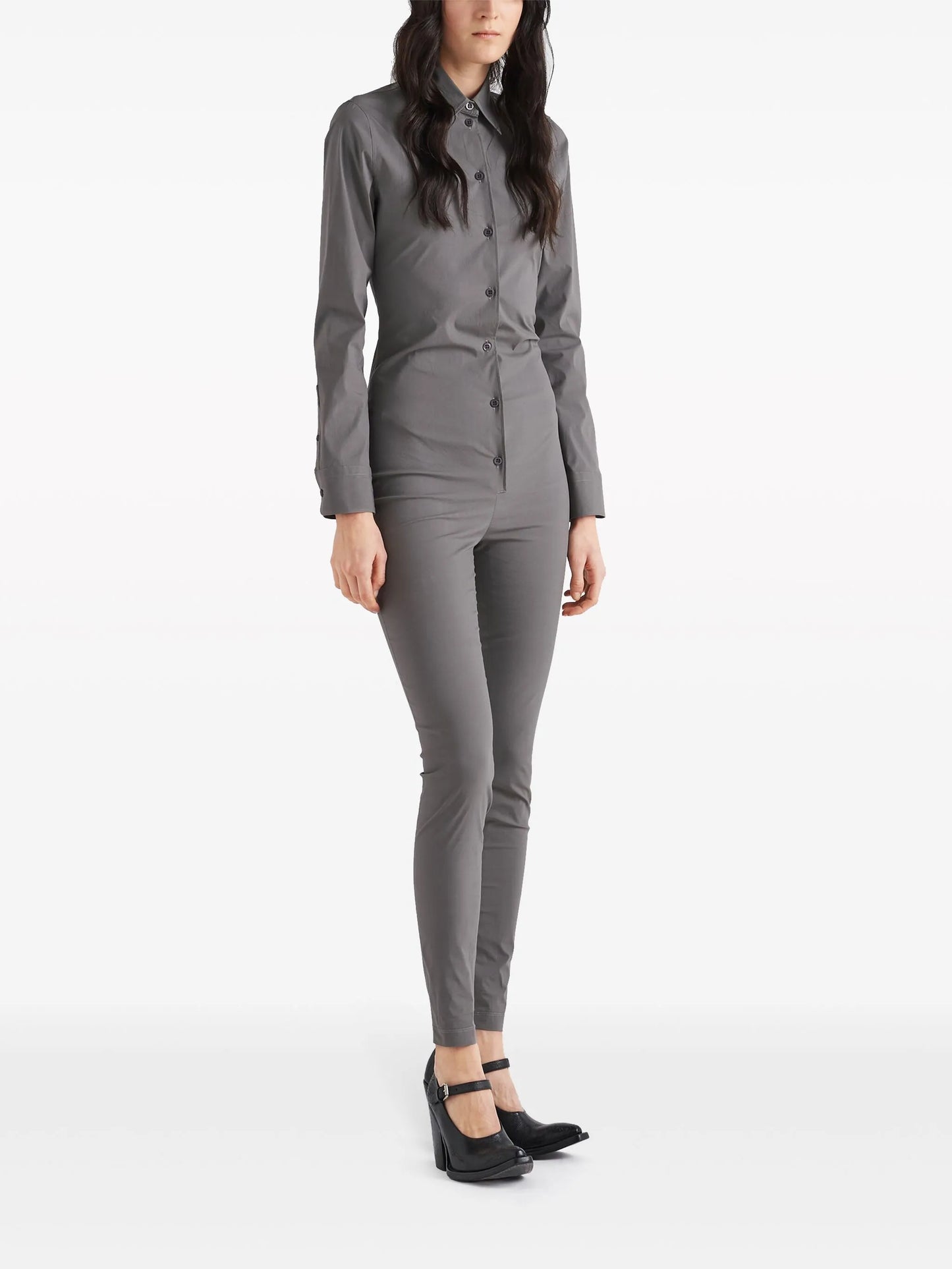 stretch-poplin jumpsuit